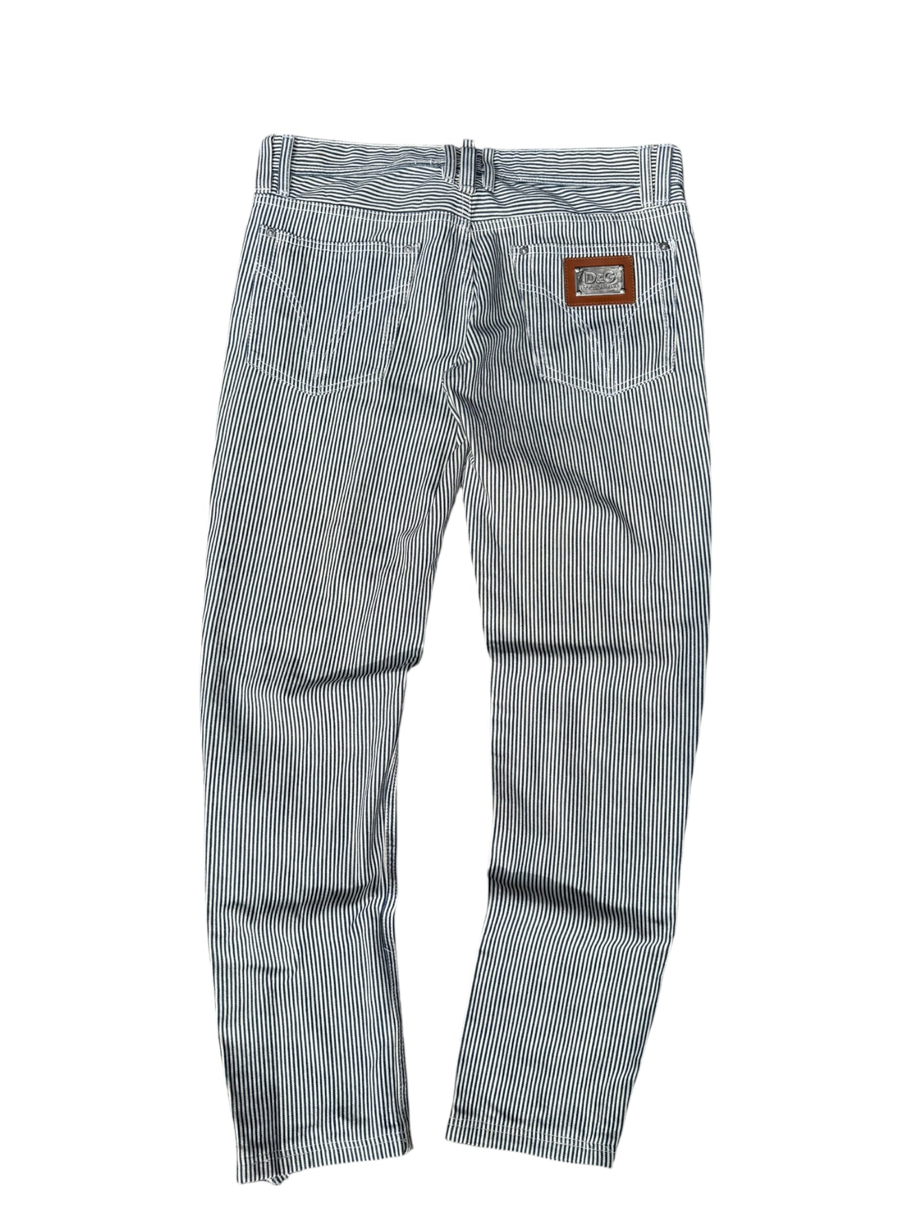 2000s Spodnie Proste Dolce Gabbana HighEnd Designer w paski eleganckie y2k Streetwear