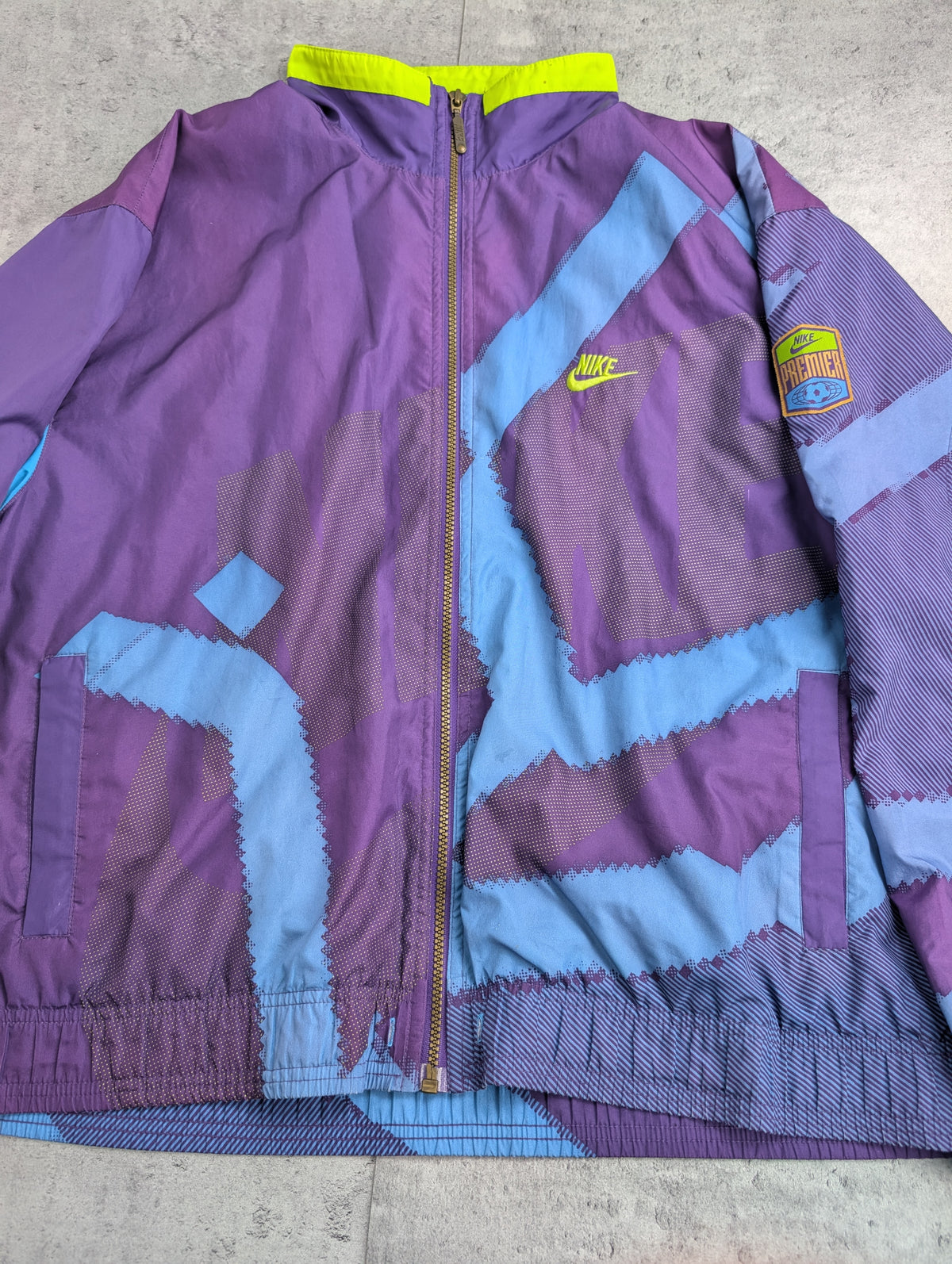 Nike Premier League 90s Vintage Windbreaker Tracksuit Jacket Graphic AOP