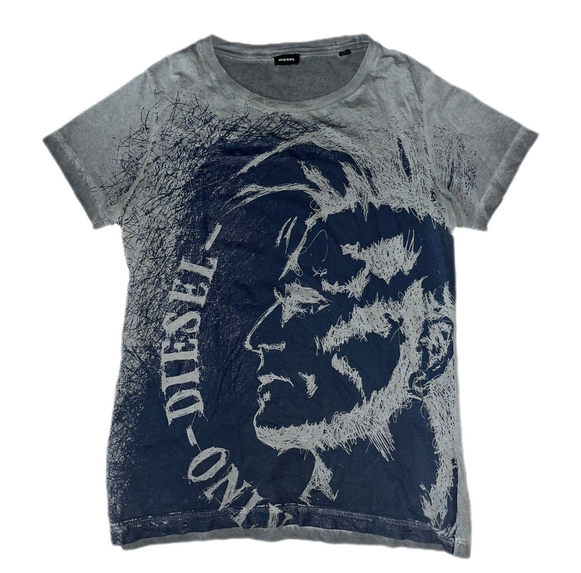 T-shirt Diesel Big Print 2000s Y2K koszulka bawełniana