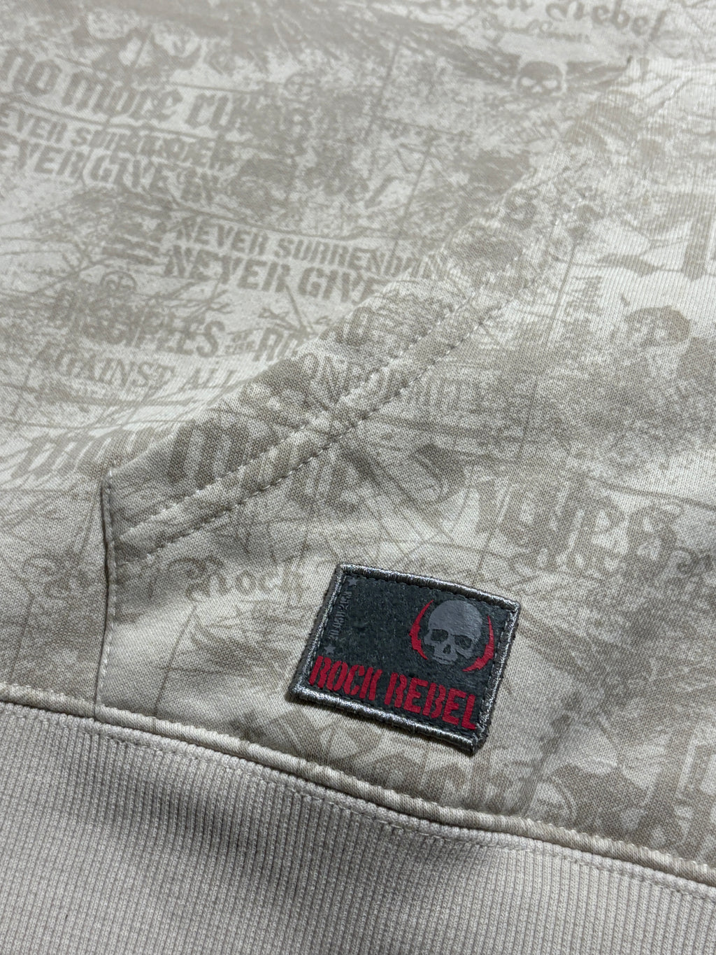 2000s Rock Rebel zip up hoodie bluza ropzinana metal affliction style skull