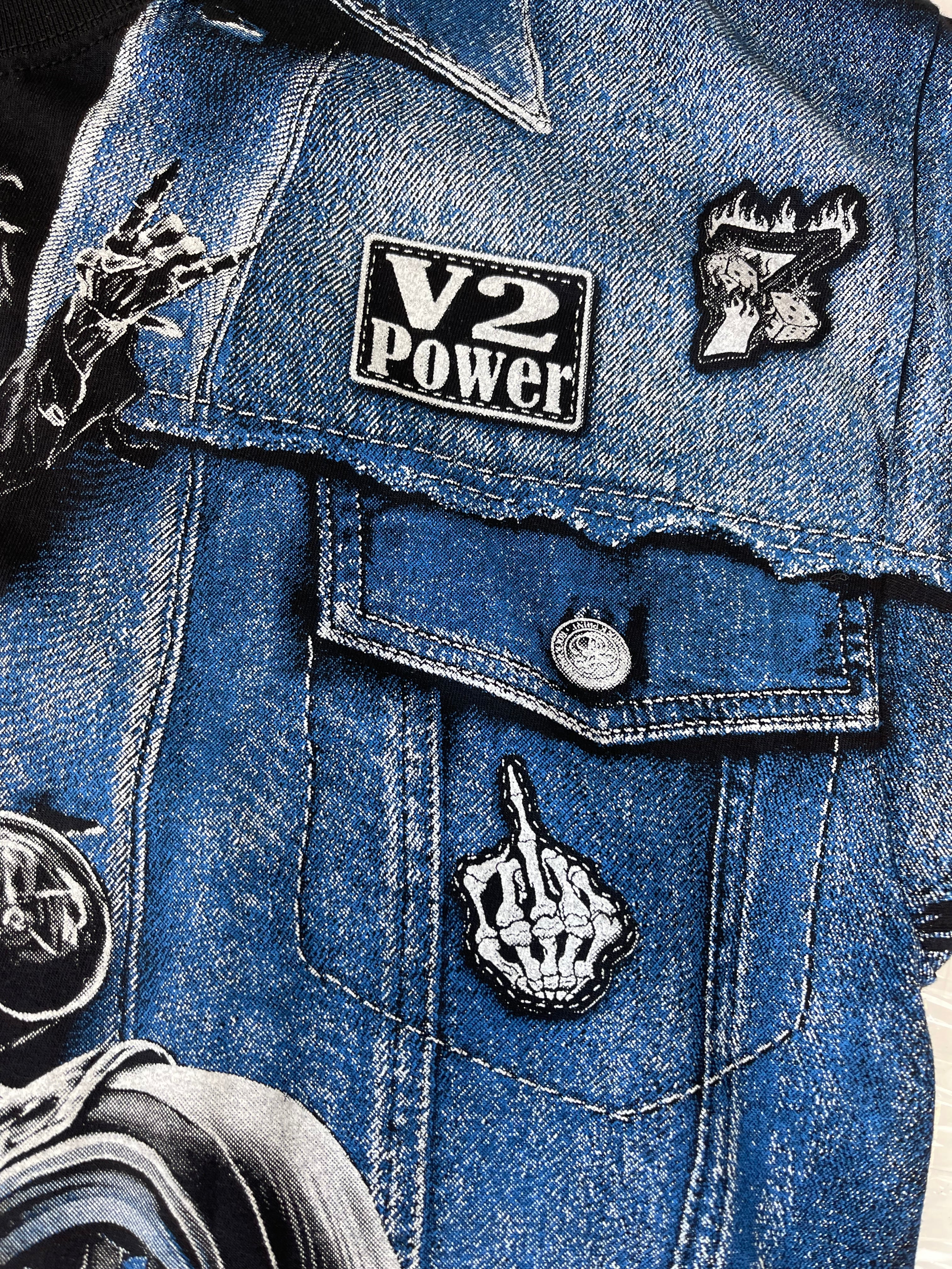 Biker Harley Davidson grunge punk skull vintage koszulka z grafiką nadrukiem