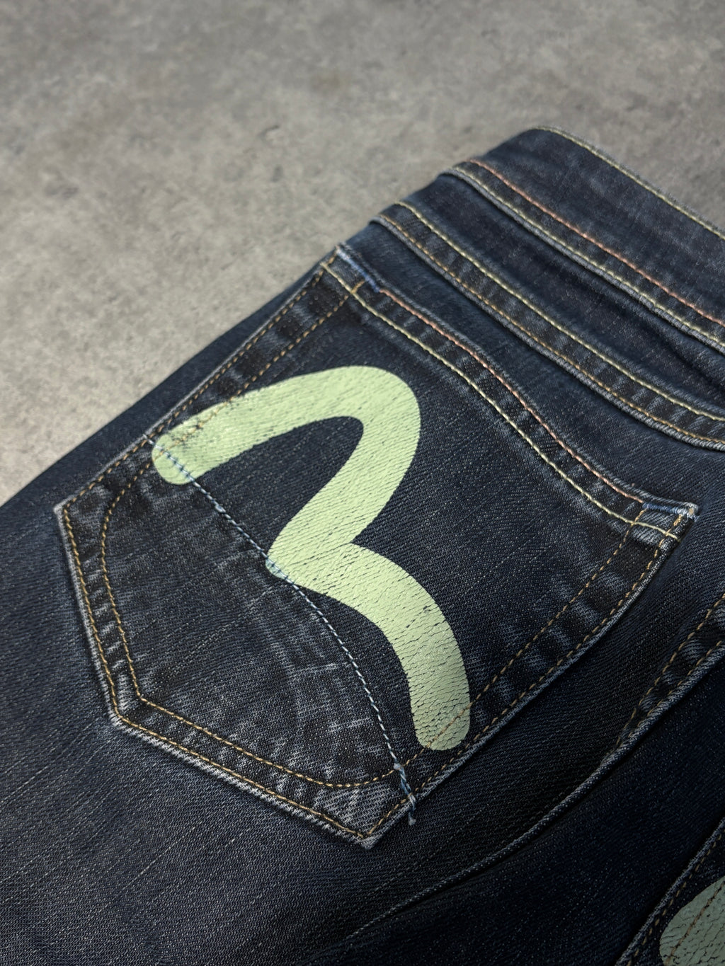 2000s evisu x puma jeans y2k skinny