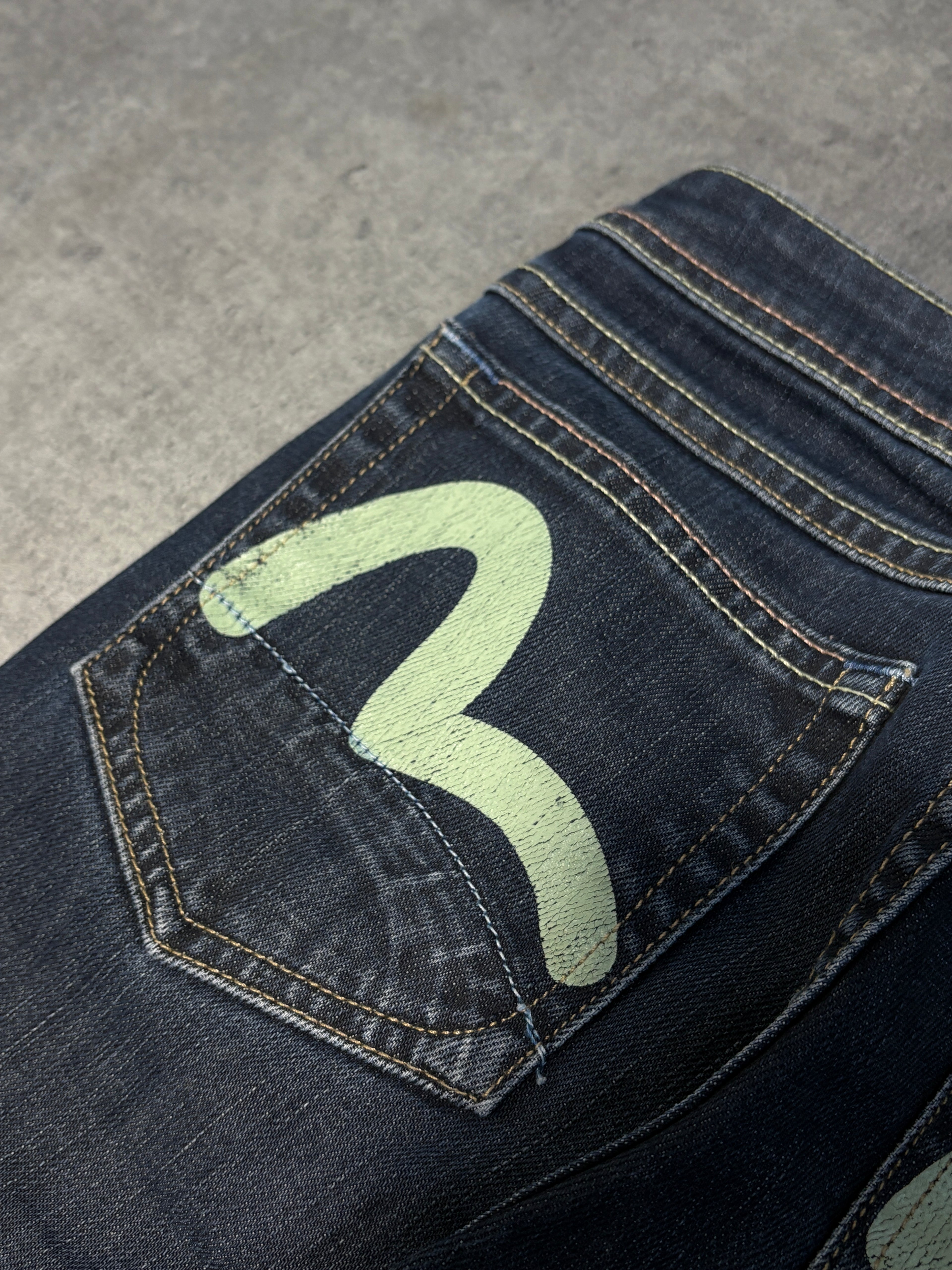 2000s evisu x puma jeans y2k skinny