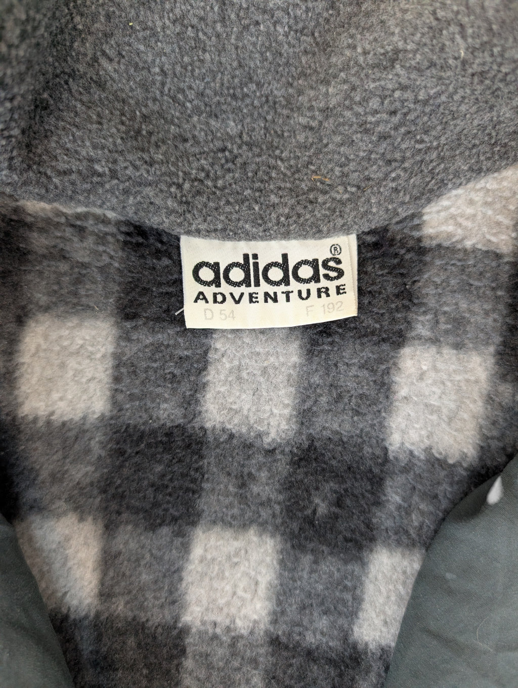 Crazy Adidas Adventure Quarter Zip Polartrec Fleece Vintage bluza w kratkę 90s Polar