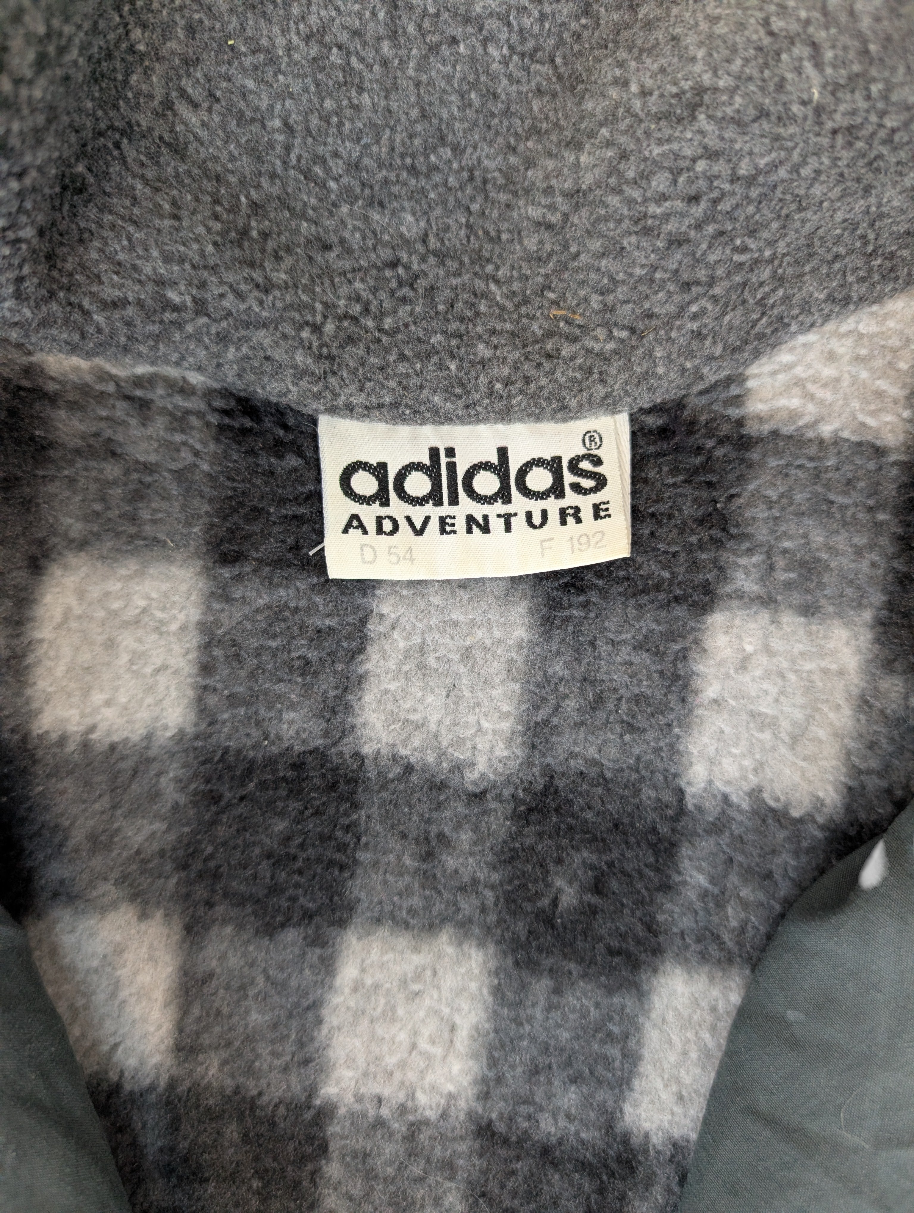 Crazy Adidas Adventure Quarter Zip Polartrec Fleece Vintage bluza w kratkę 90s Polar