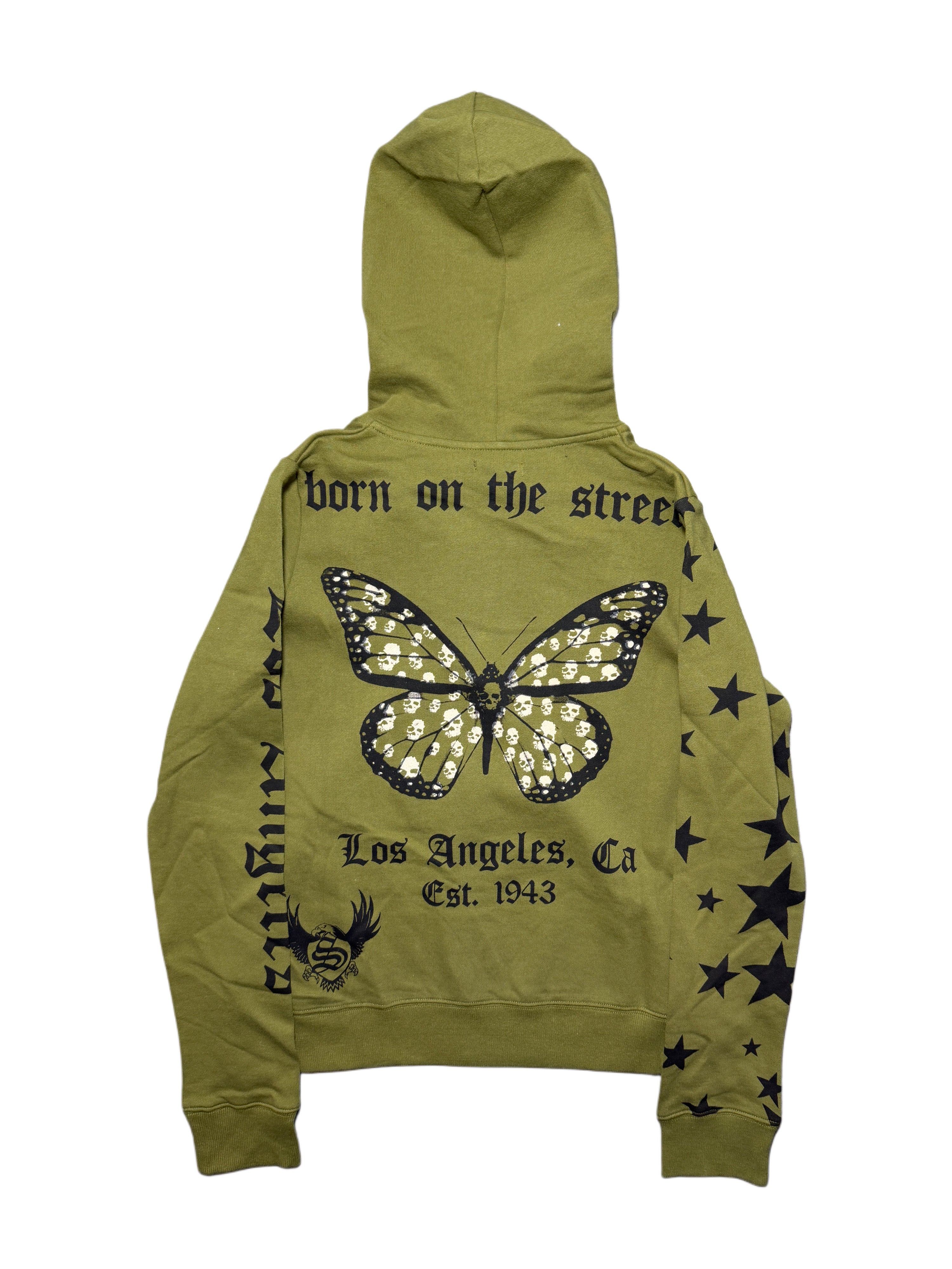 2000s Smet by Christian Audigier zip up skull hoodie swag new