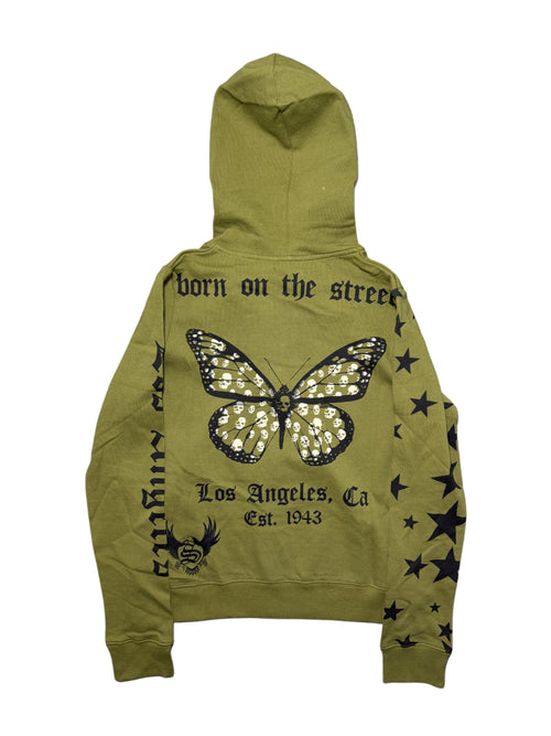 2000s Smet by Christian Audigier zip up skull hoodie swag new