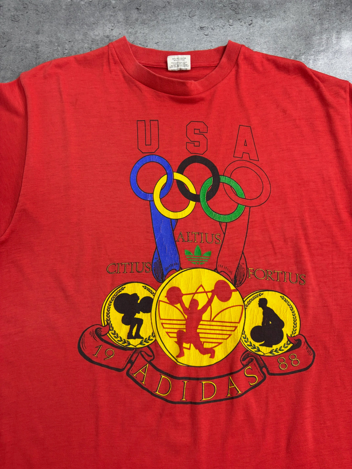 1988 MADE IN USA ADIDAS SEUL OLYMPICS TEE SHIRT