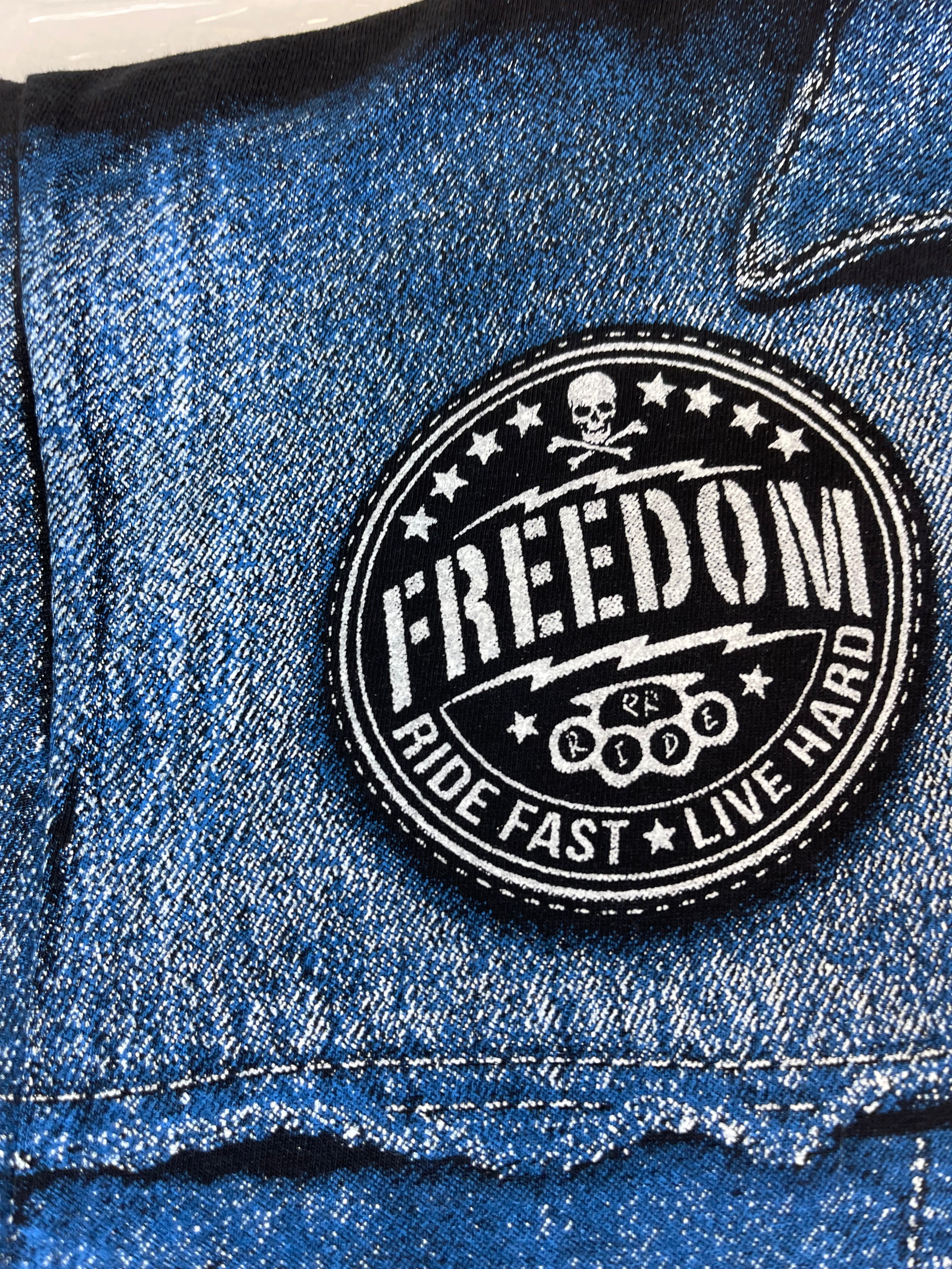 Biker Harley Davidson grunge punk skull vintage koszulka z grafiką nadrukiem