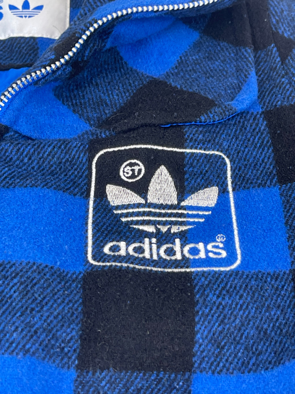 Adidas y2k flannel jacket kurtka bomberka w kratkę cropped originals