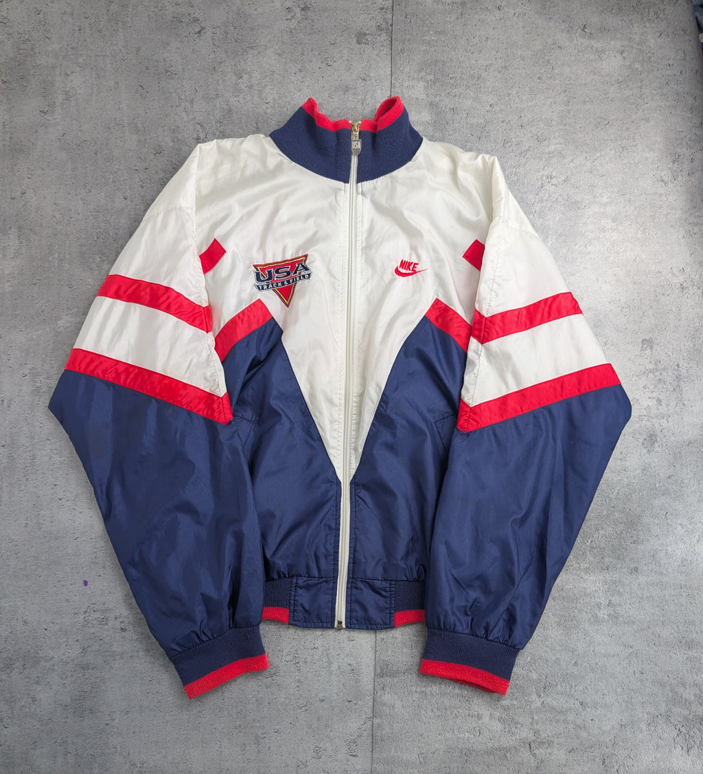 Nike 90s USA Team Track And Field Olympics Tracksuit Jacket Vintage Windbreaker