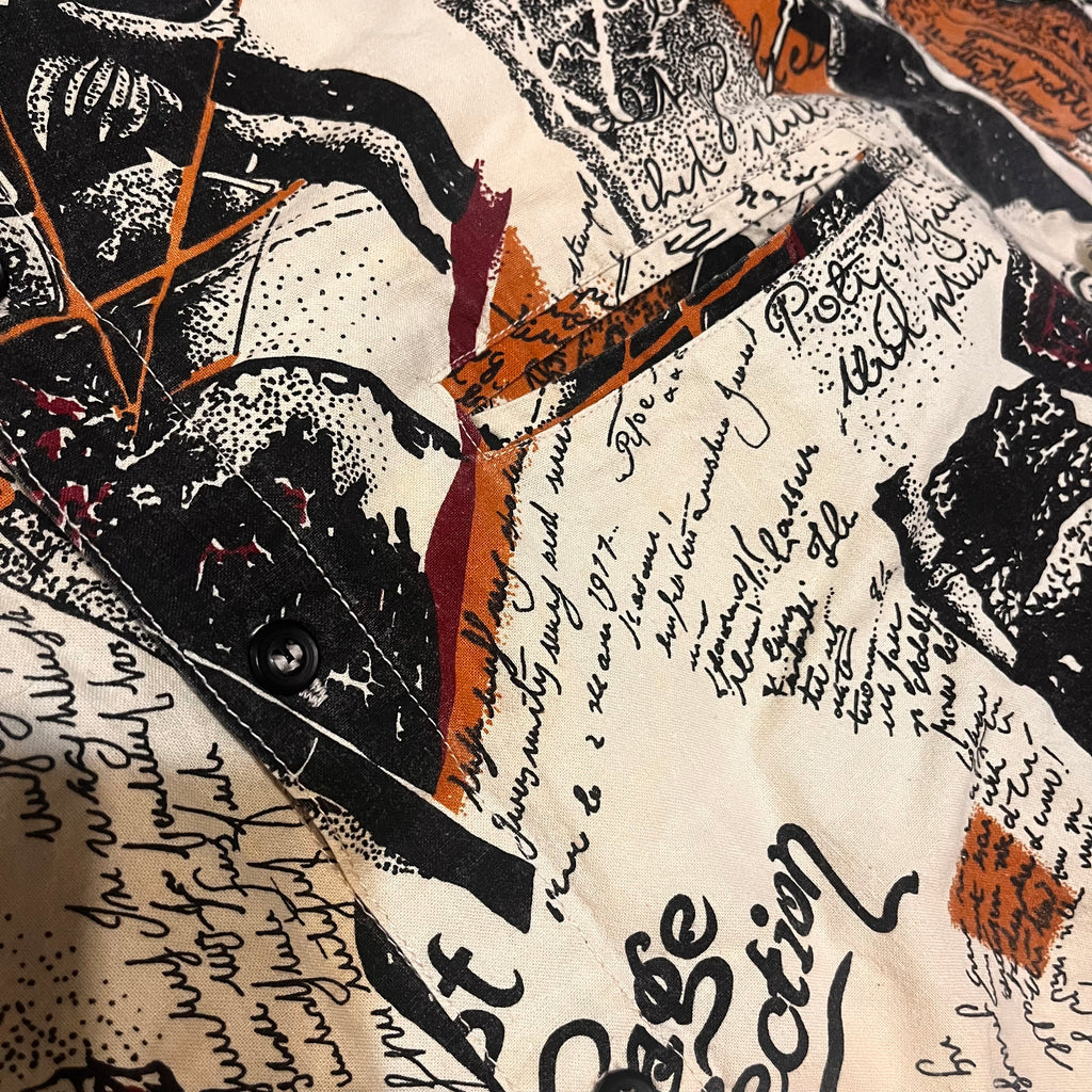 Vintage shirt magazine letter print 1990s retro style