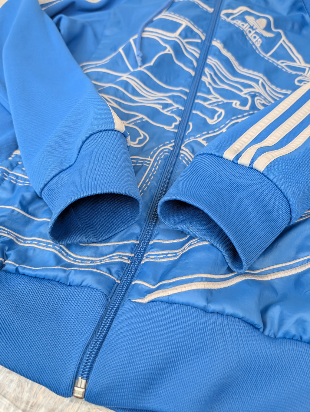 Adidas Forum Big Graphic y2k bluza z kapturem rozpinana vintage