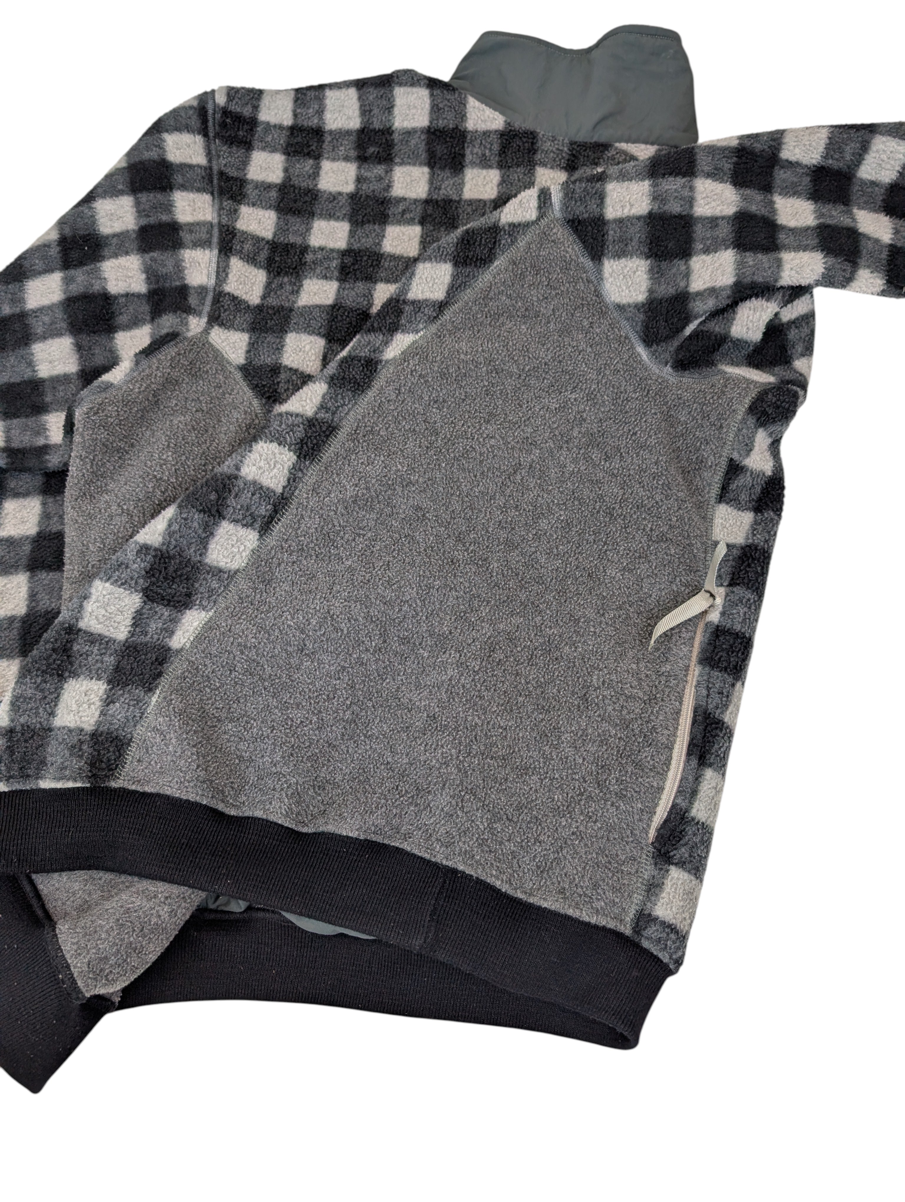 Crazy Adidas Adventure Quarter Zip Polartrec Fleece Vintage bluza w kratkę 90s Polar