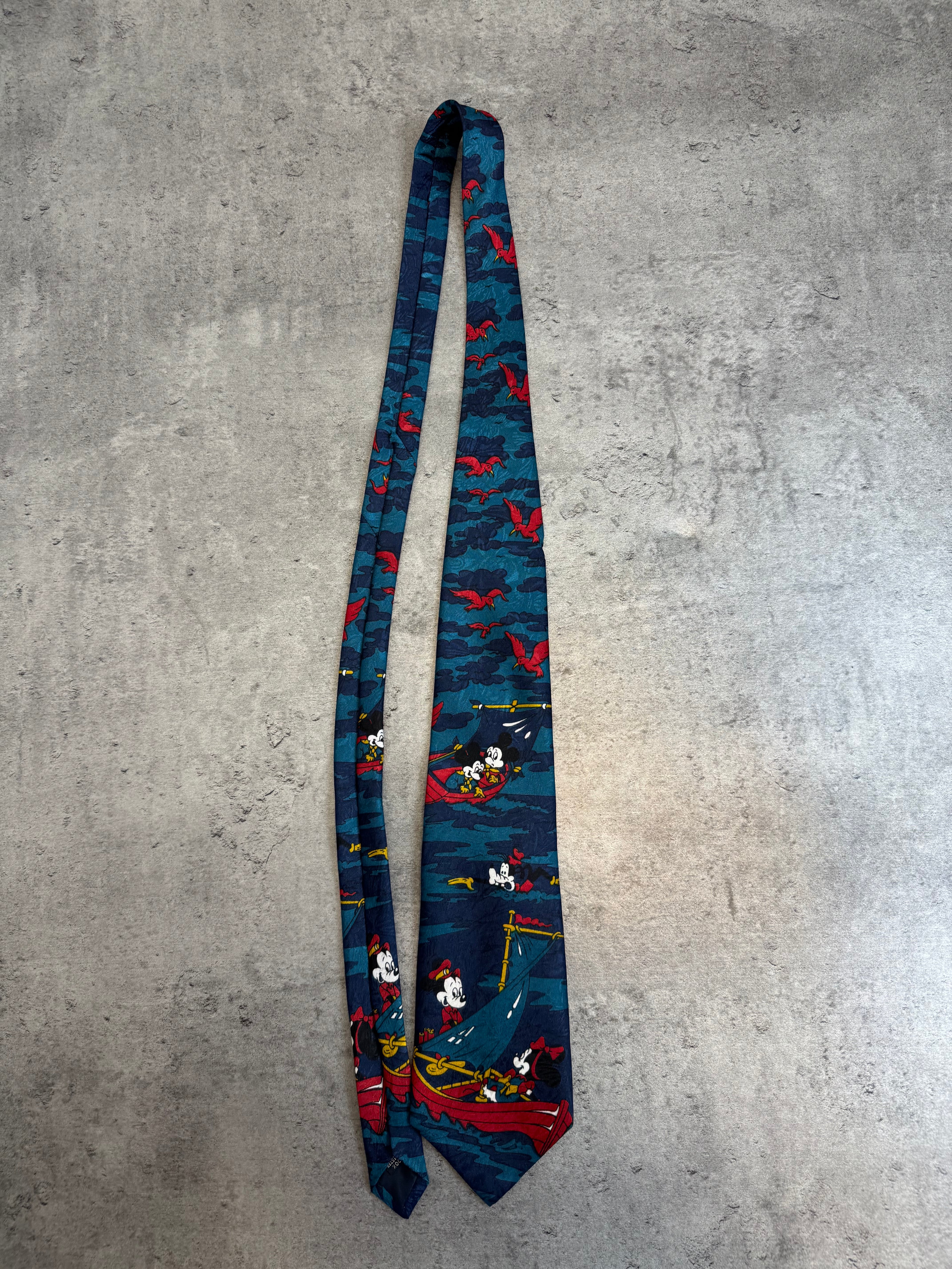 Vintage 90s Myszka Miki Mickey Mouse Krawat Tie Elegant Cartoon Fairy true vintage