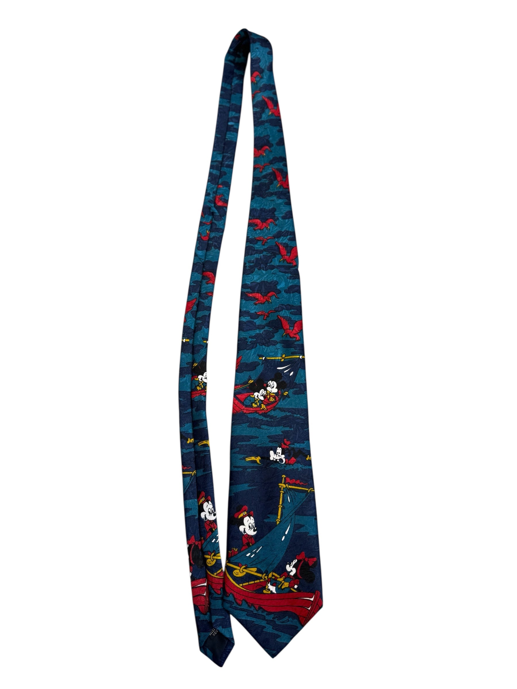 Vintage 90s Myszka Miki Mickey Mouse Krawat Tie Elegant Cartoon Fairy true vintage