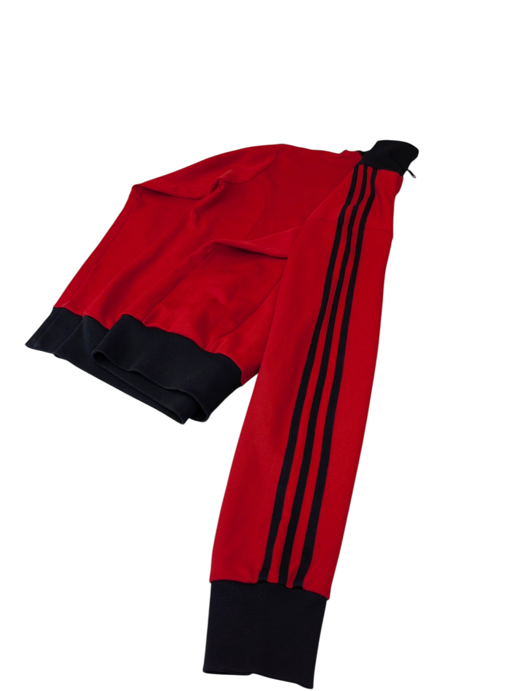 Adidas Red Black Tracksuit Jacket bluza rozpinana dresowa y2k vintage klasyczna minimalistyczna