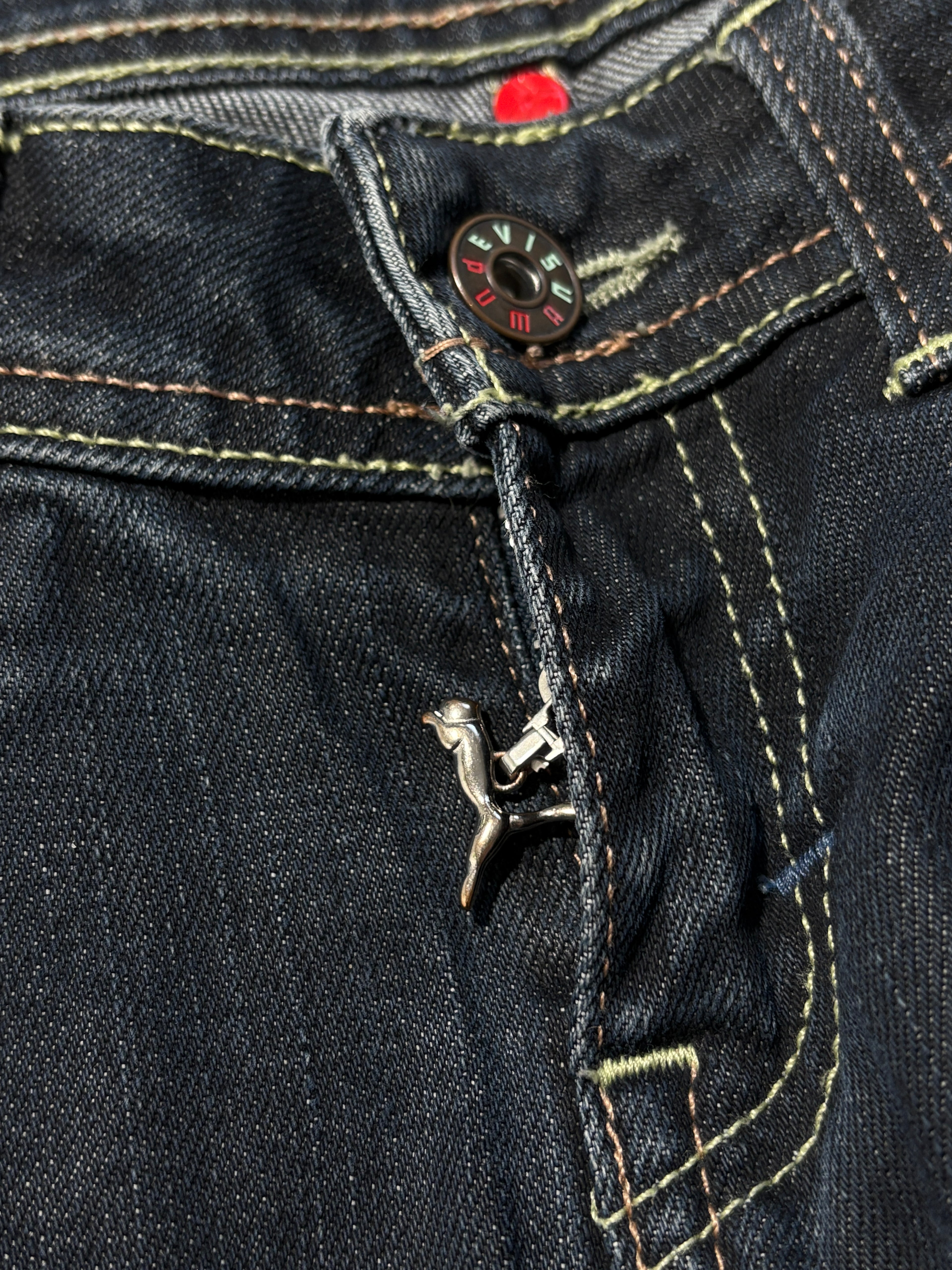 2000s evisu x puma jeans y2k skinny