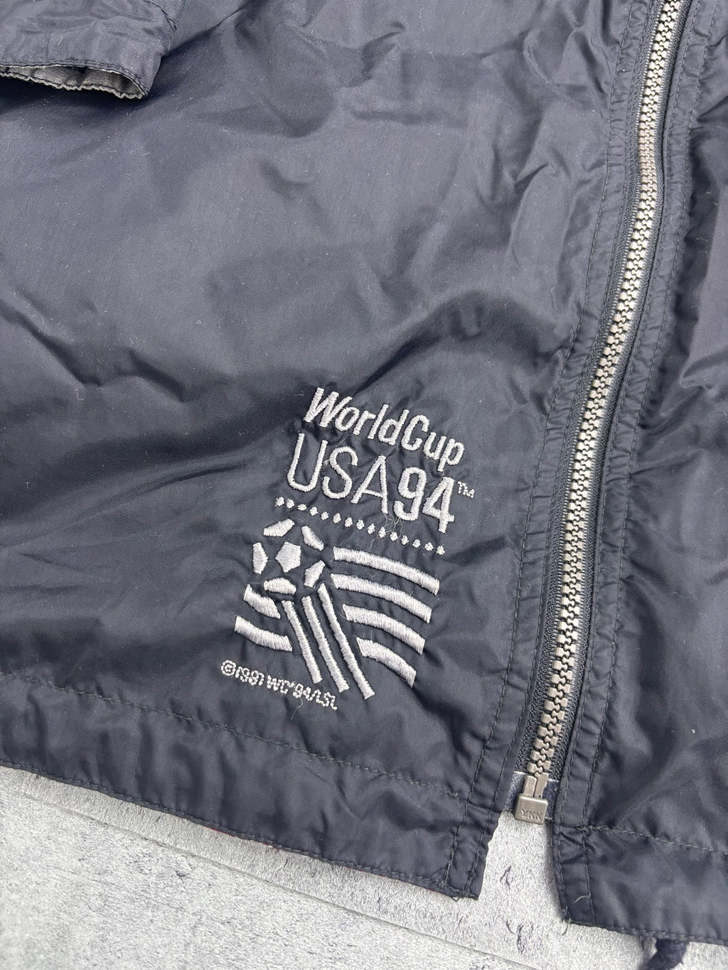 RARE Adidas 1994 World Cup Reversible Flag Graphic 90s Vintage Jacket Windbreaker Soccer