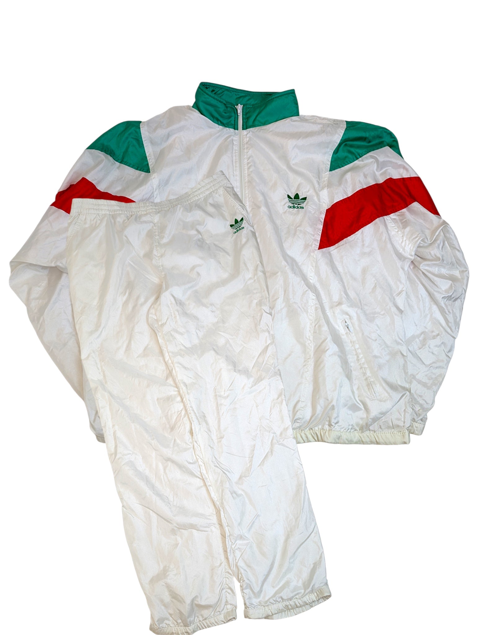 80s Adidas Originals Reprezentacja Włoch Tracksuit Set Komplet Dresowy 3XL