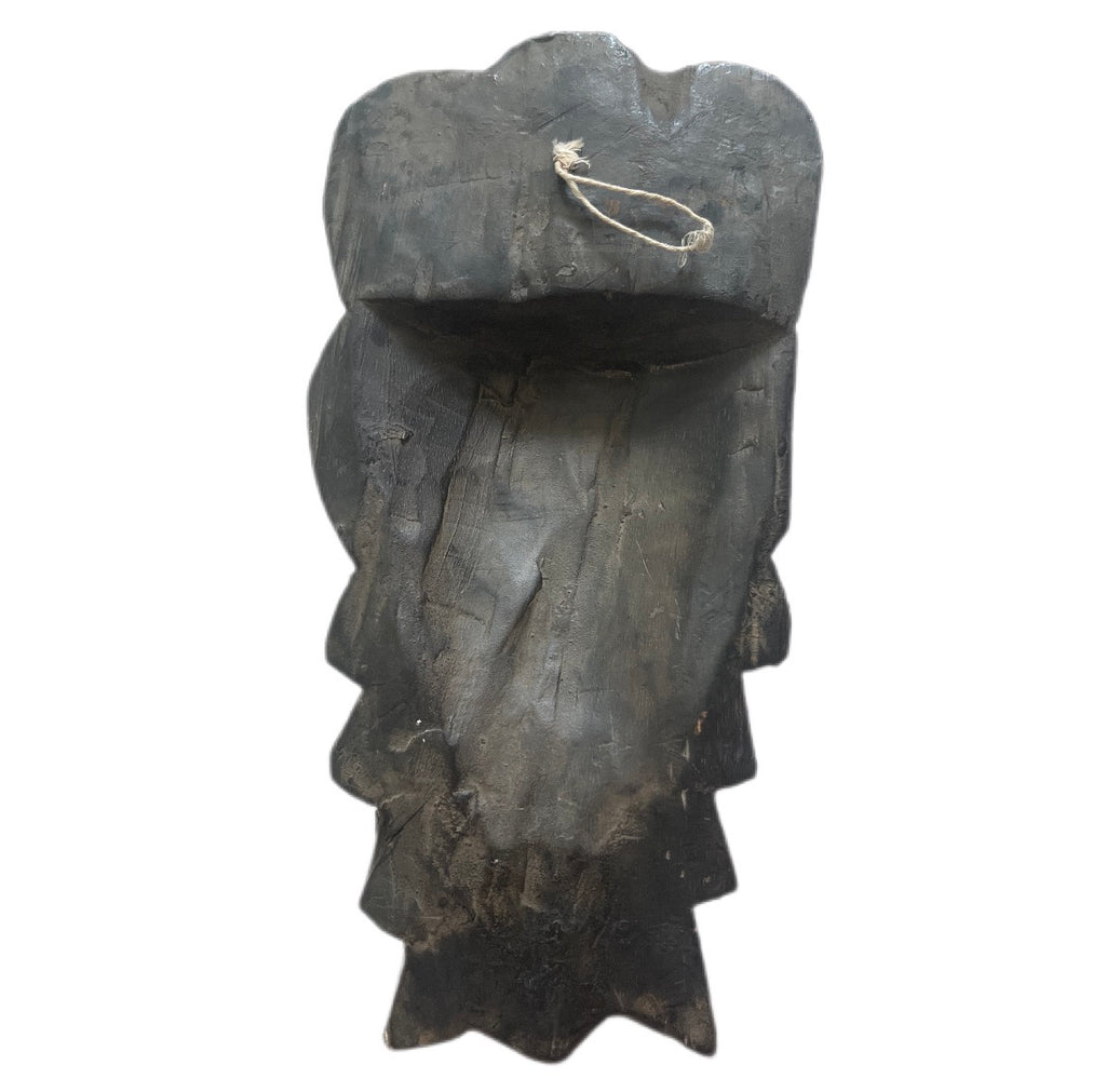 Drewniana afrykańska maska plemienna ręcznie rzeźbiona African Tribal Mask Hand Carved Wood Vintage