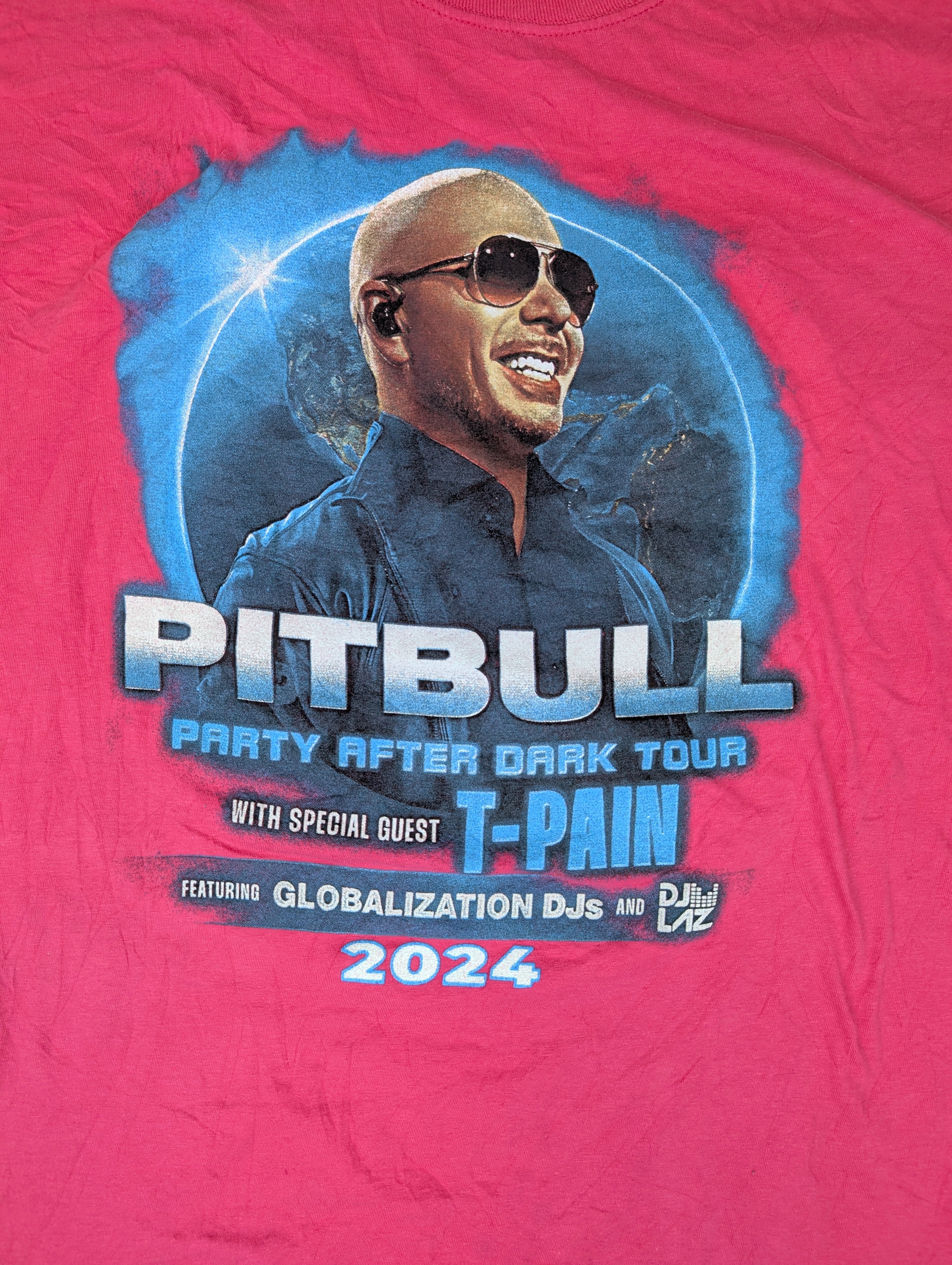 Pitbull T Pain Vintage Koszulka muzyczna merch koncertowa koncert amerykańska tour