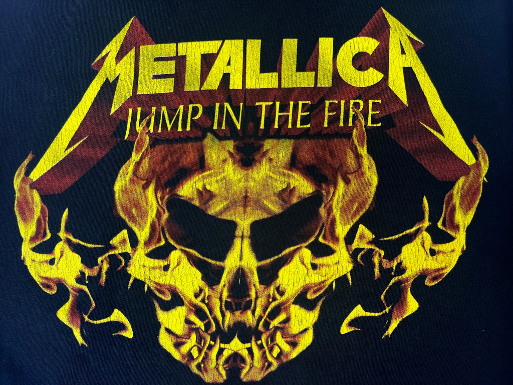 Early 2000s Metallica Jump In The Fire Band Hoodie Bluza z kapturem koncertowa music merch White Crow