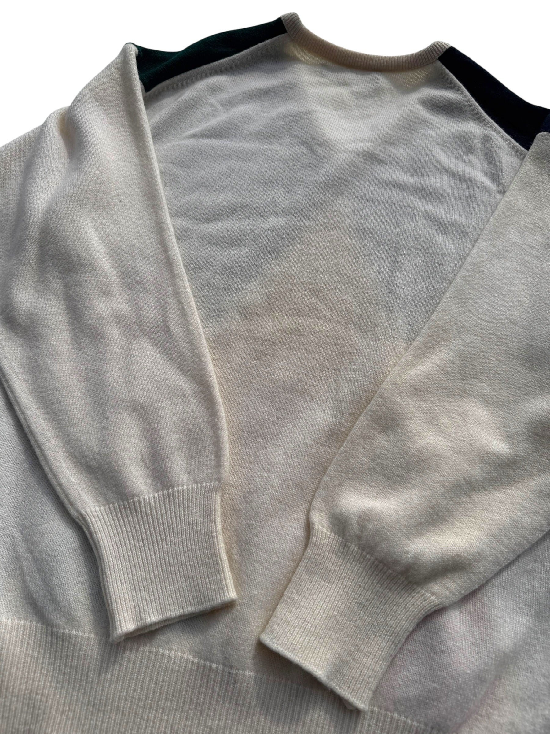 Lyle Scott Vintage 90s Lightweight Spring Wiosenny Sweter geometryczny wełniany