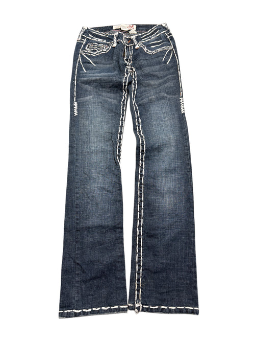 2000s flare blue laguna y2k jeans miss me style