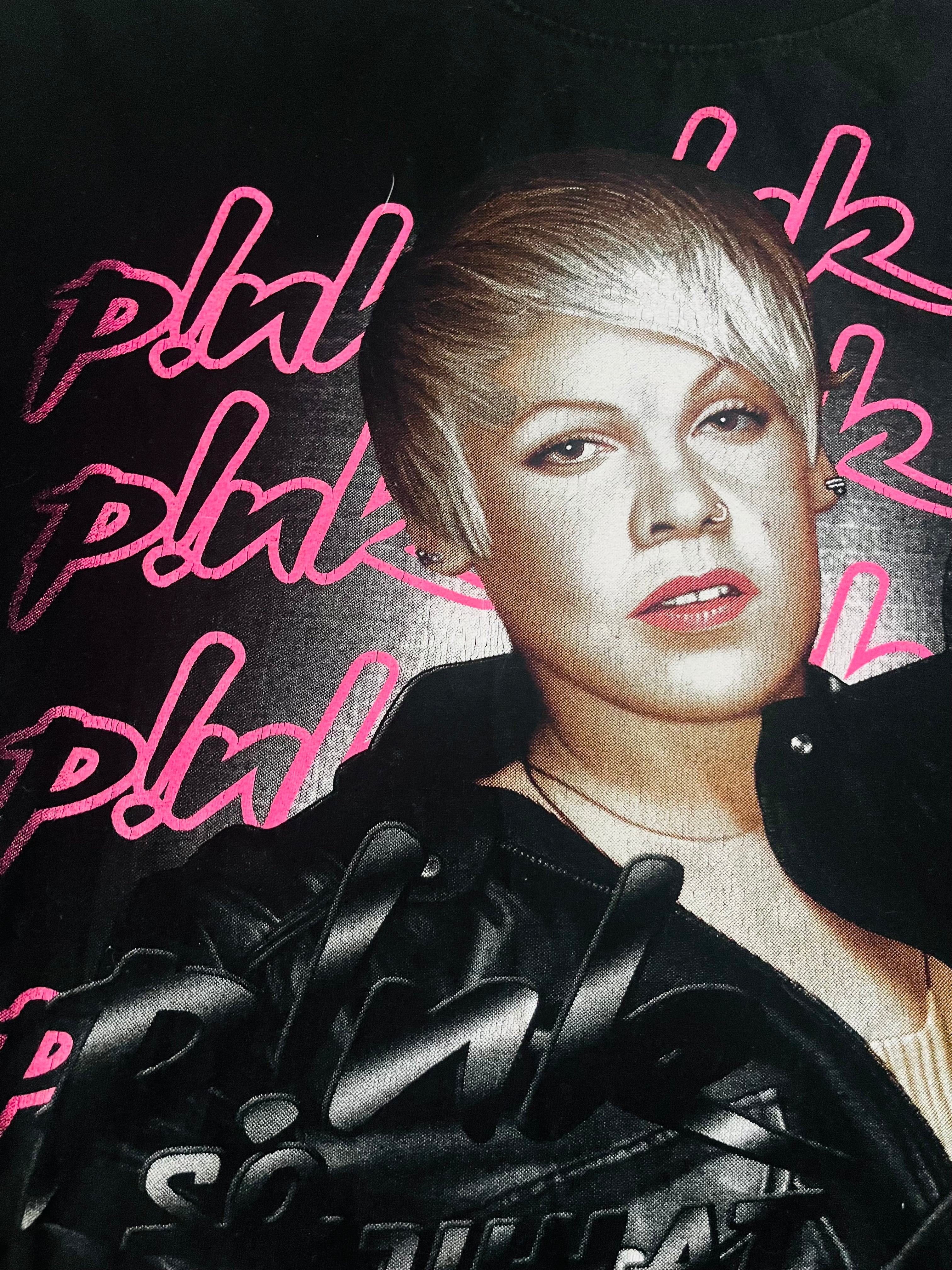 T-shirt Big Print P!nk Pink music merch band tee 2008 Thunder Plus Tour koszulka muzyczna