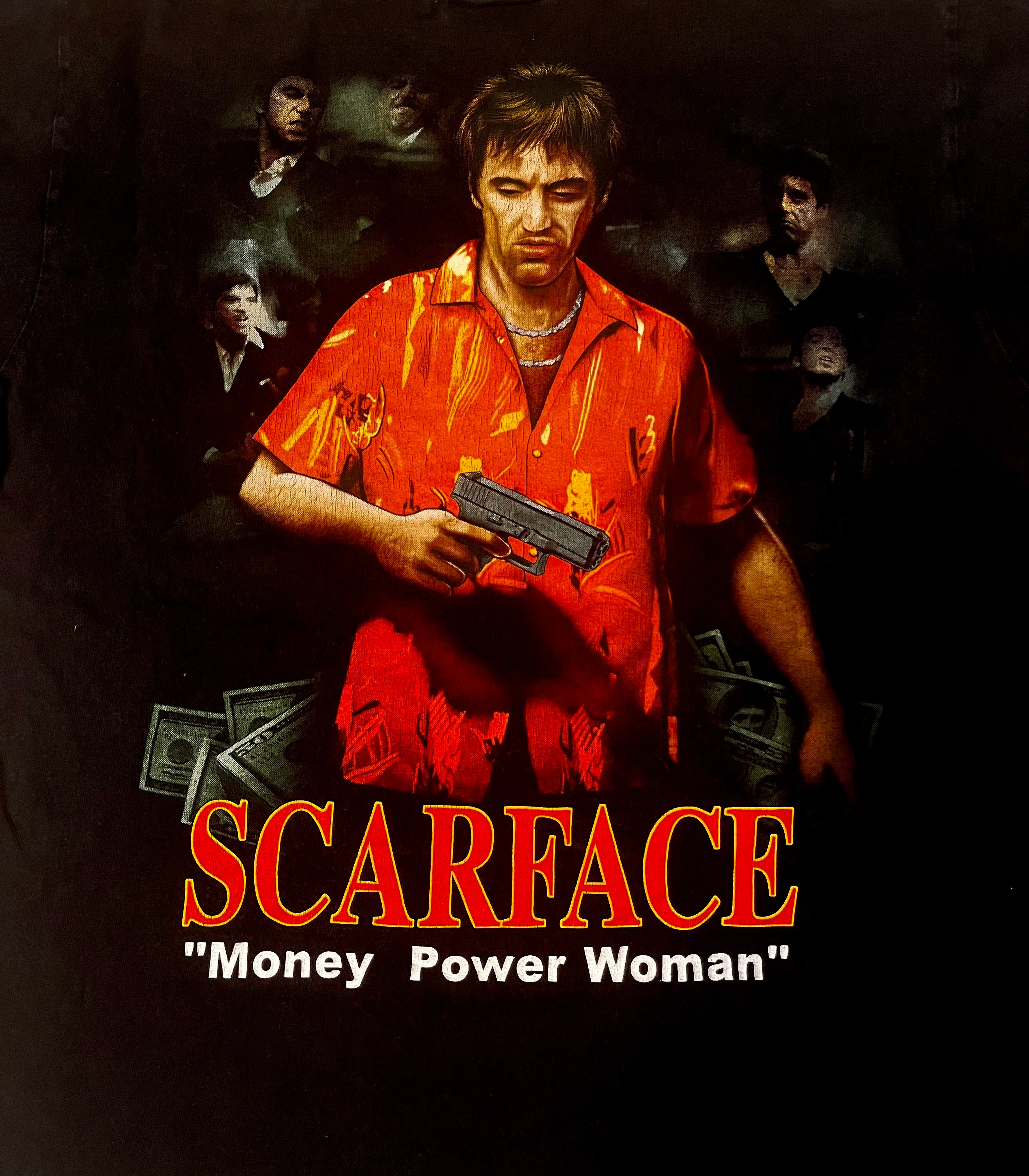Rock Chang Early 00s Scarface T-shirt Koszulka Człowiek z blizną Al Pacino