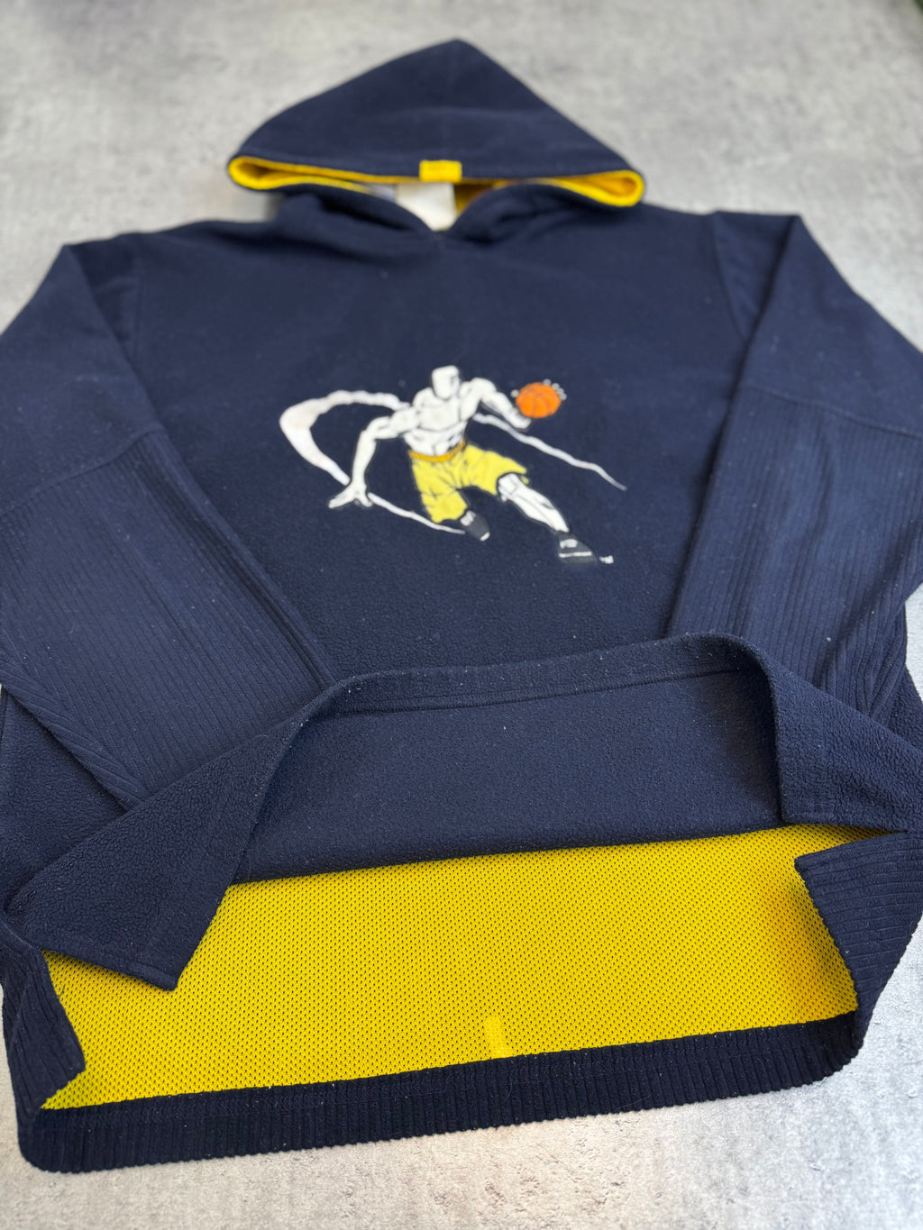 And1 and one y2k bluza sherpa z kapturem vintage 2000s koszykarska