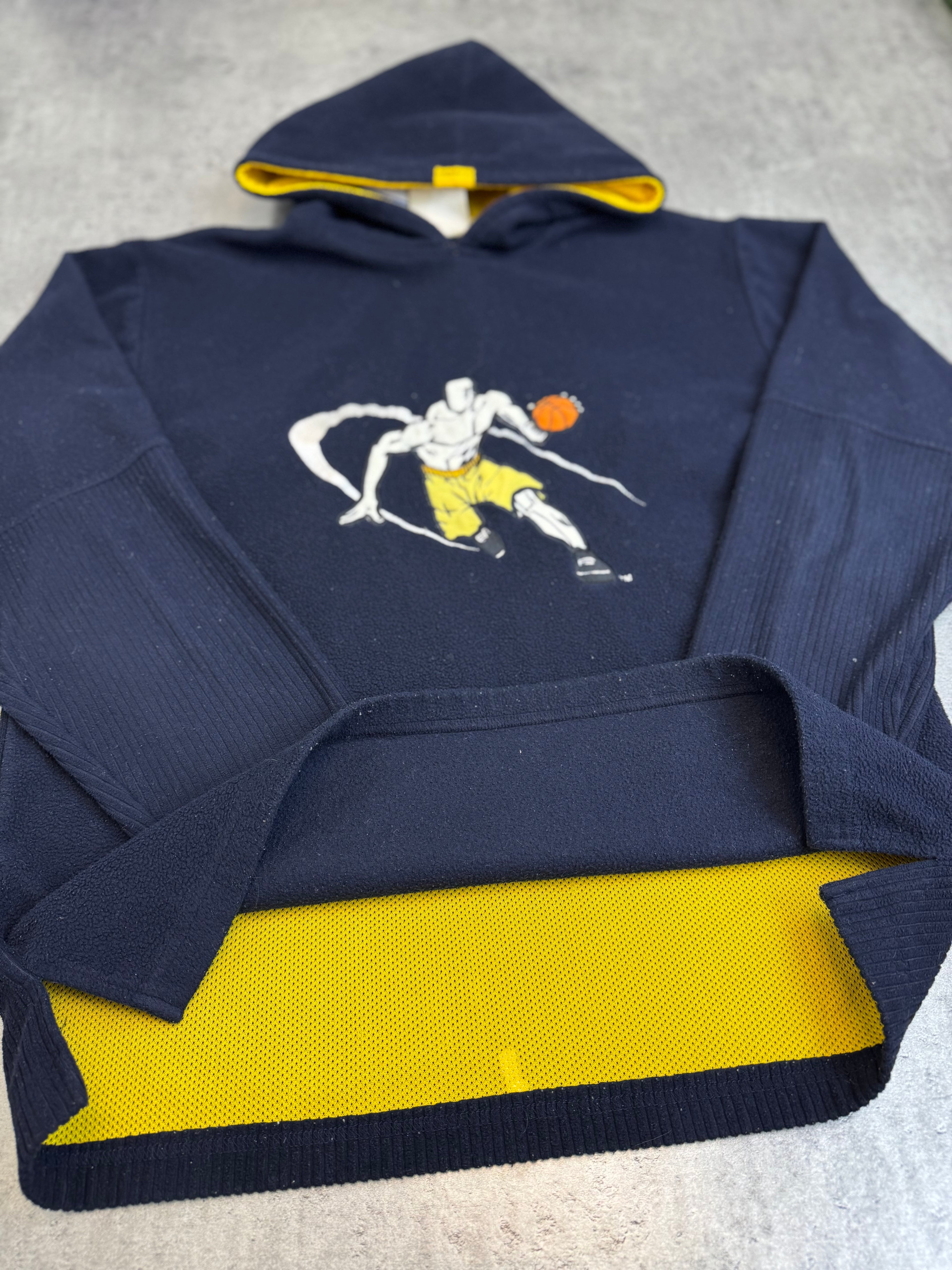 And1 and one y2k bluza sherpa z kapturem vintage 2000s koszykarska