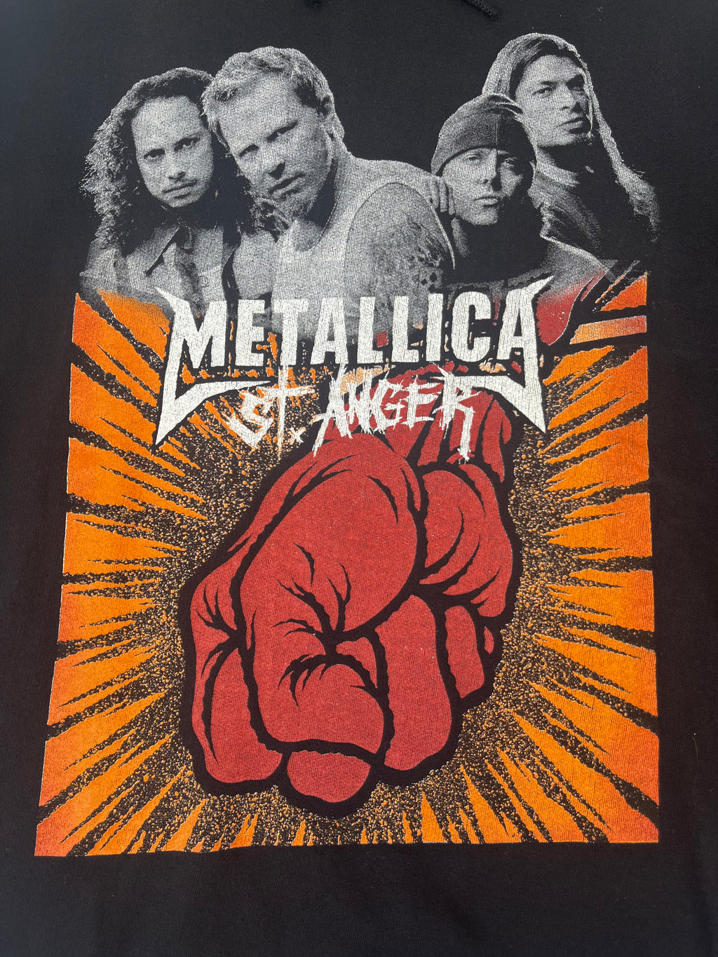 Early 2000s Metallica St. Anger Hoodie metal band merch bluza z kapturem muzyczna koncertowa metalhead