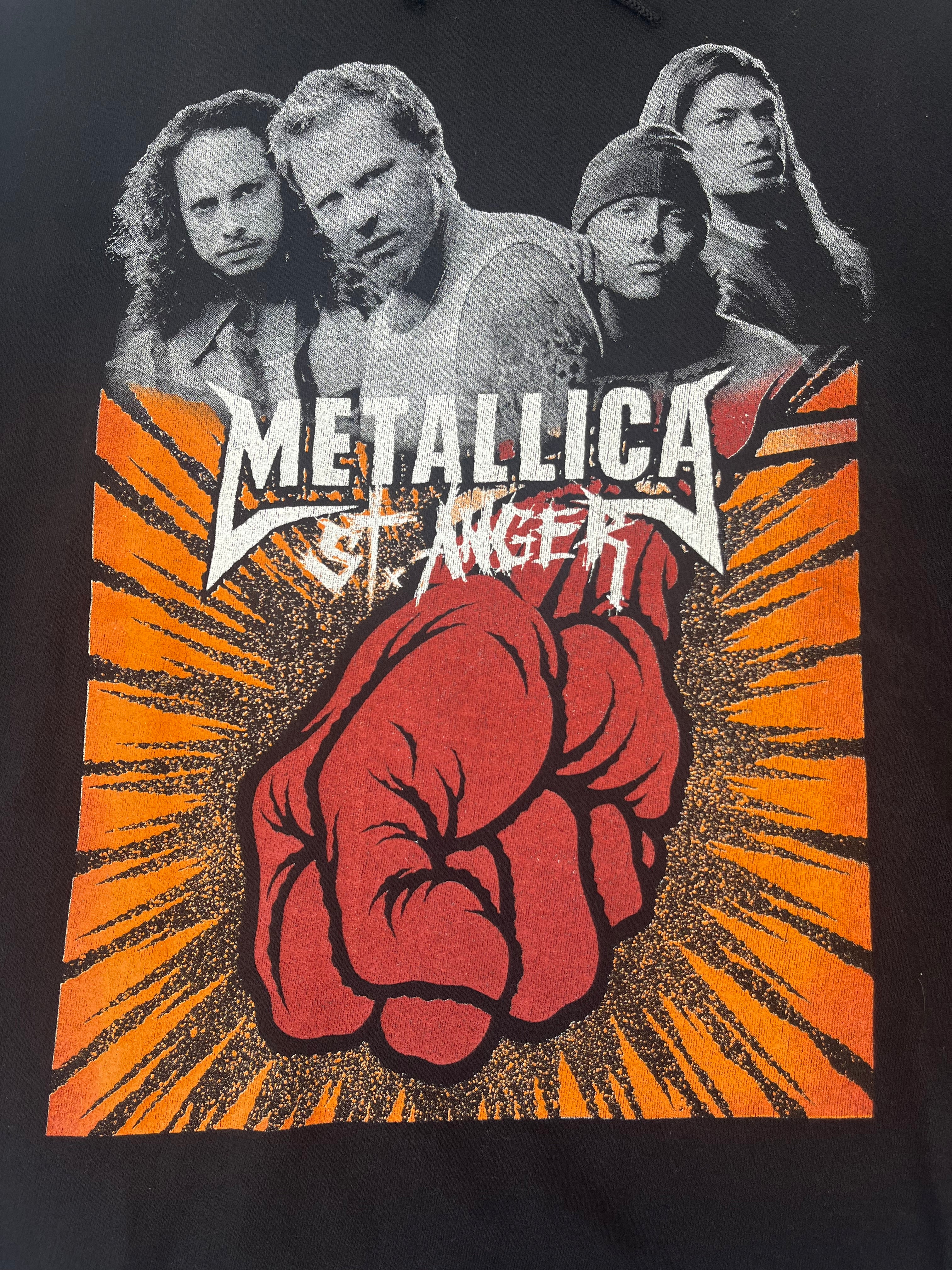 Early 2000s Metallica St. Anger Hoodie metal band merch bluza z kapturem muzyczna koncertowa metalhead