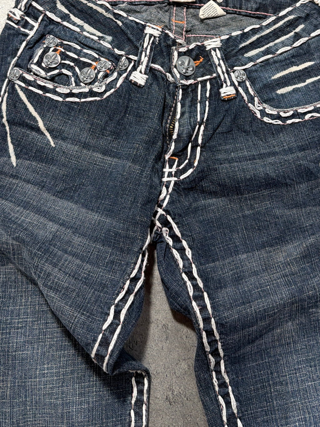 2000s flare blue laguna y2k jeans miss me style