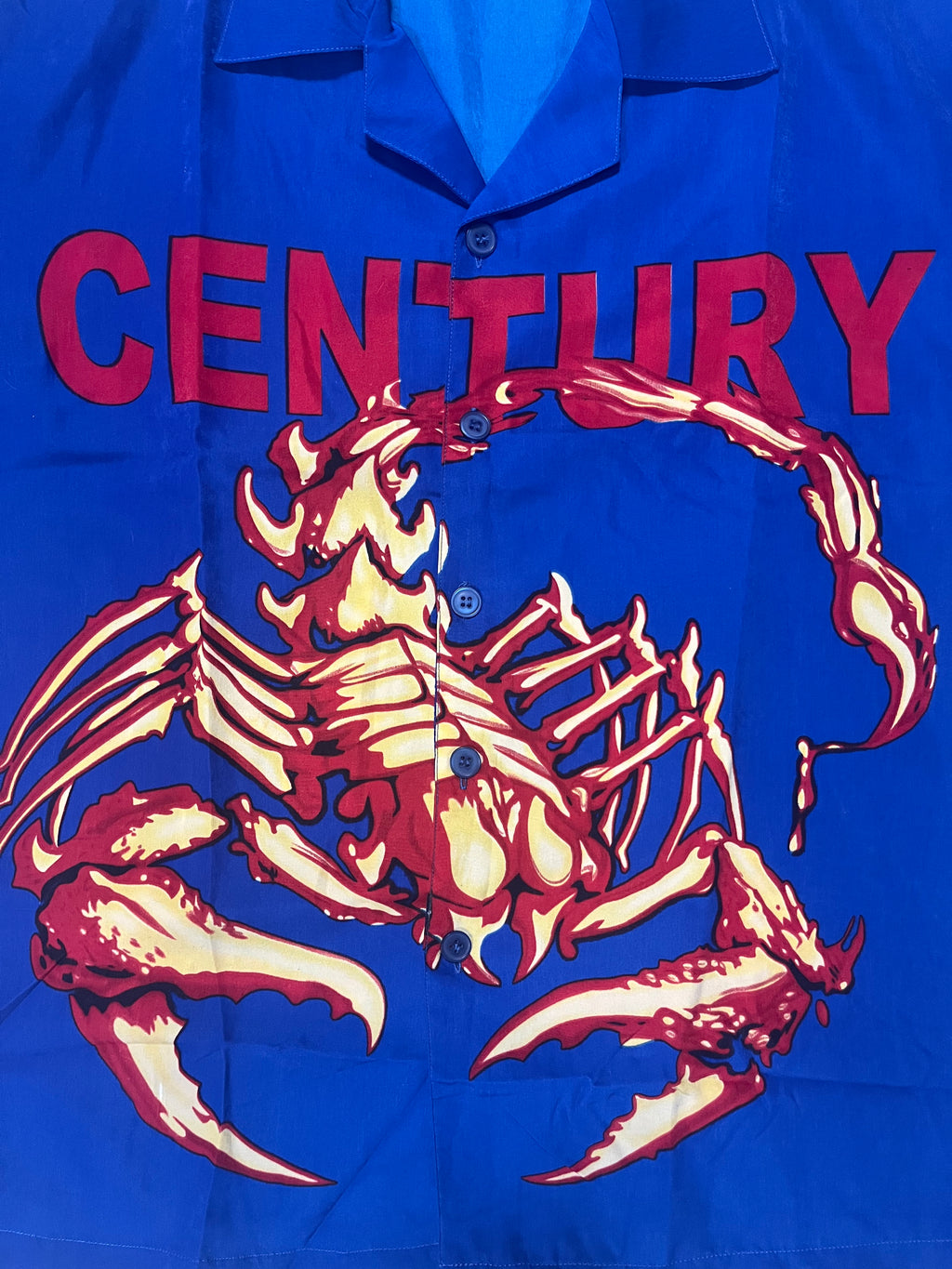 Y2K 2000s Scorpio Century Fullprint Button Up Shirt koszula wakacyjna ze skorpionem Trailer Park Boys Ricky oldschool style