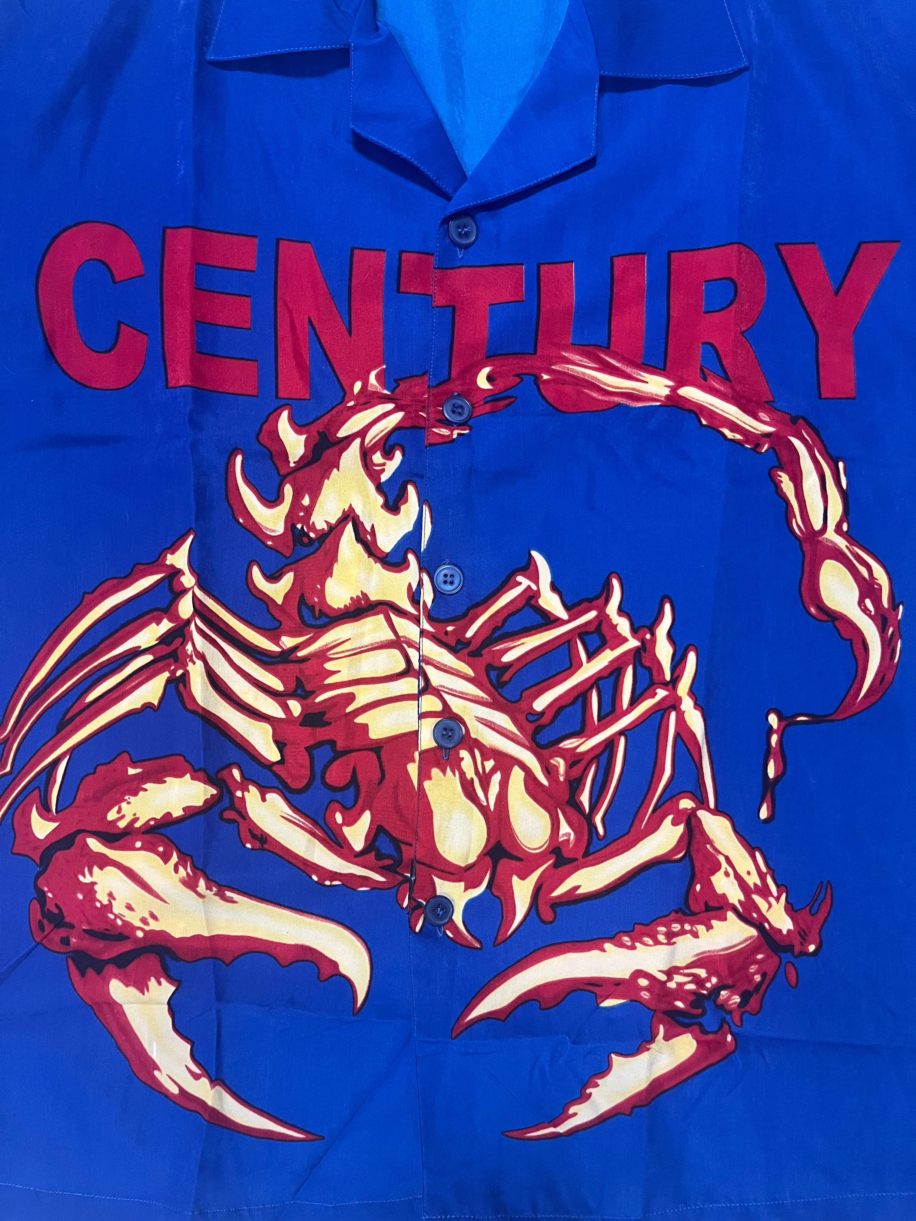 Y2K 2000s Scorpio Century Fullprint Button Up Shirt koszula wakacyjna ze skorpionem Trailer Park Boys Ricky oldschool style