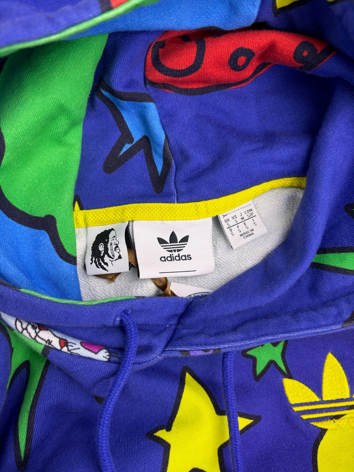 Adidas x Kerwin Frost AOP Psychodelic Cartoon Abstract Hoodie Graphic Collaboration Art RARE