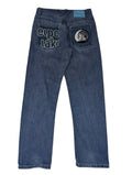 ElPolako El Polako Y2K proste baggy męskie spodnie jeansowe jeansy hiphop skater rap