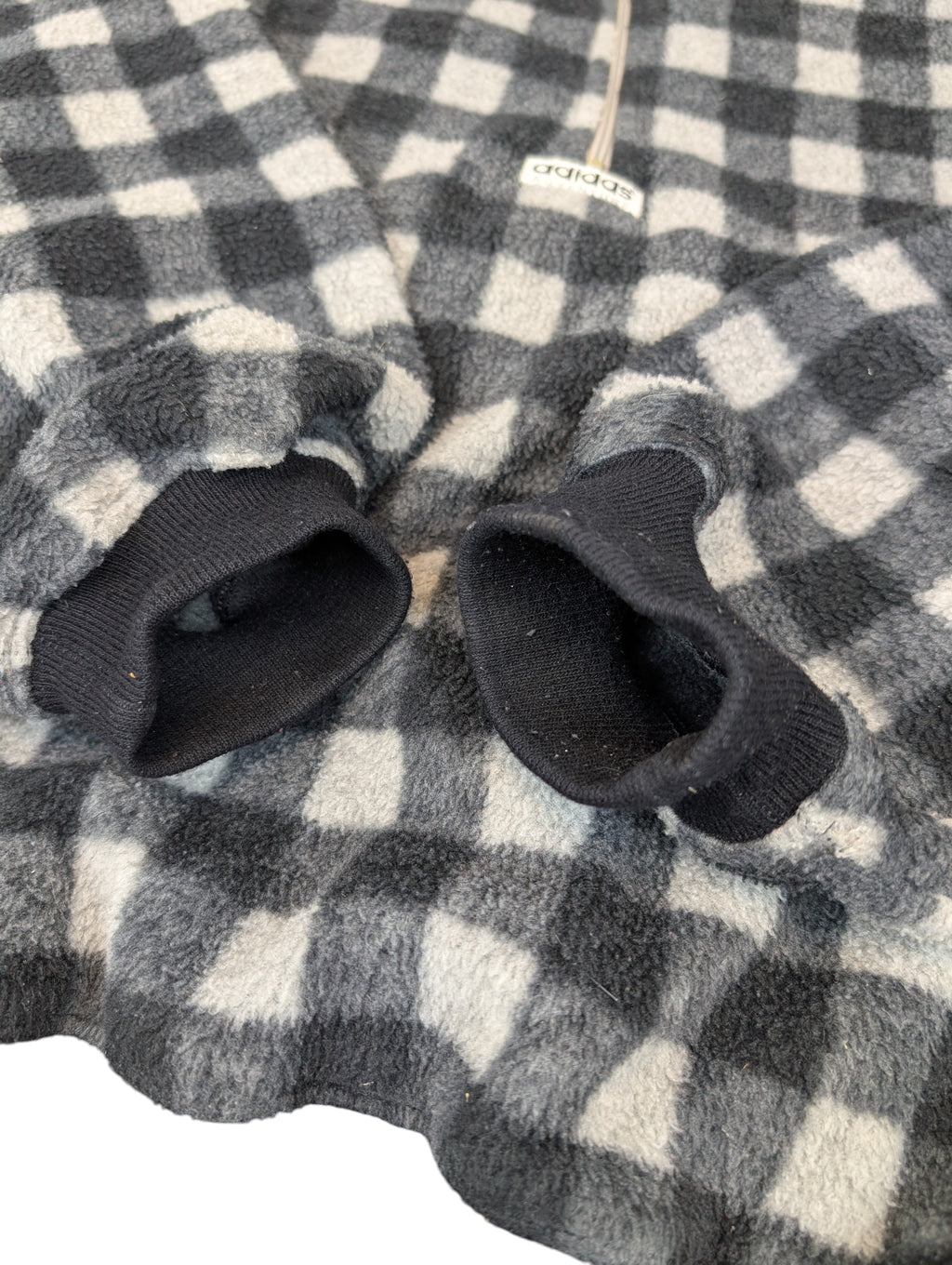 Crazy Adidas Adventure Quarter Zip Polartrec Fleece Vintage bluza w kratkę 90s Polar