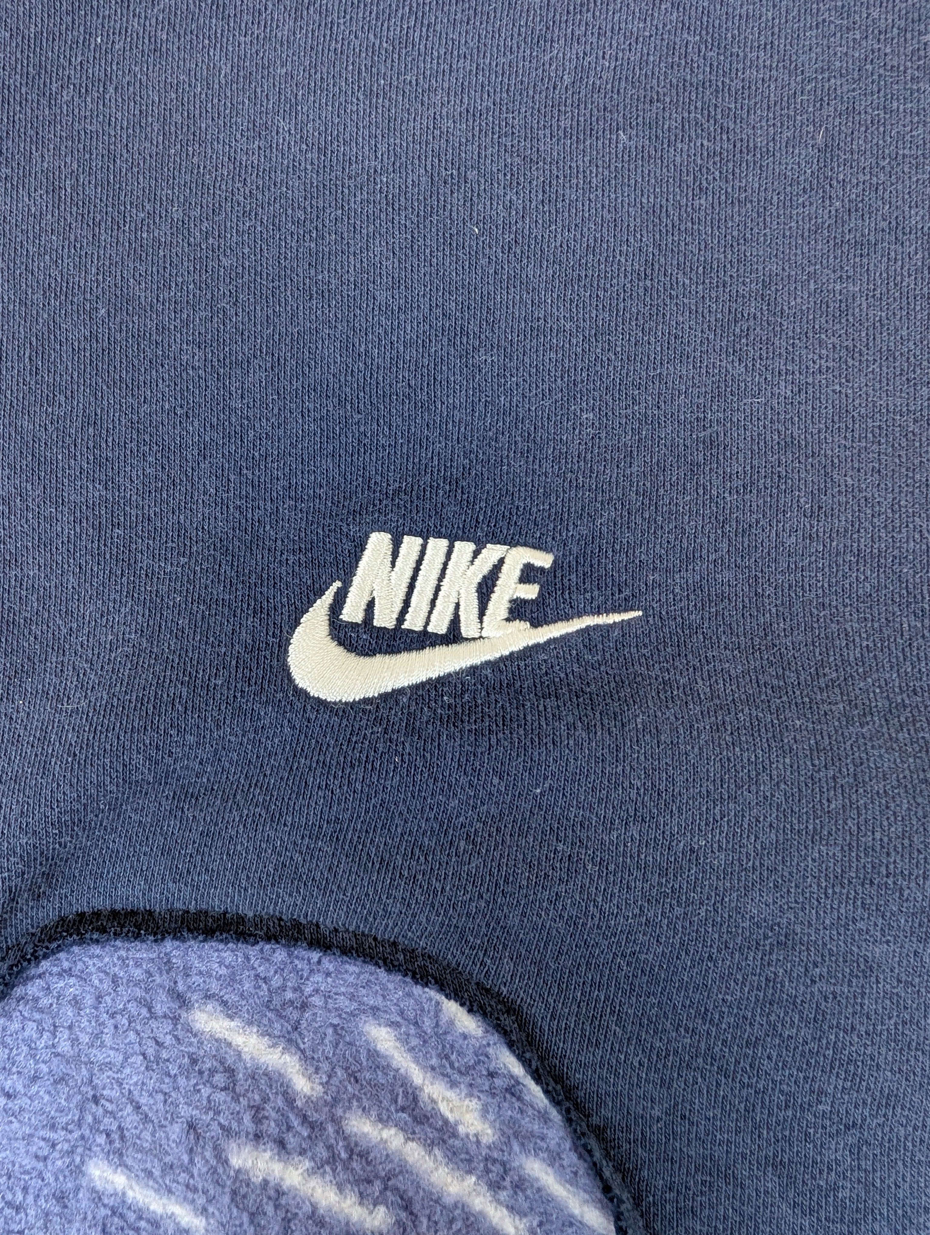 Nike Upcycling Bluza z Kaptutem custom z koca vintage boxy oczy Illuminati