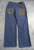 Rocawear Skull Embroidery Baggy Jeans Spodnie Jeansowe Y2K Vintage 2000s