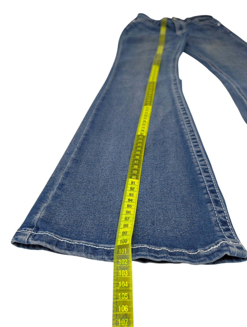 Vintage dzwony spodnie jeansowe flared jeans poszerzane nogawki y2k miss me embroidered hafty