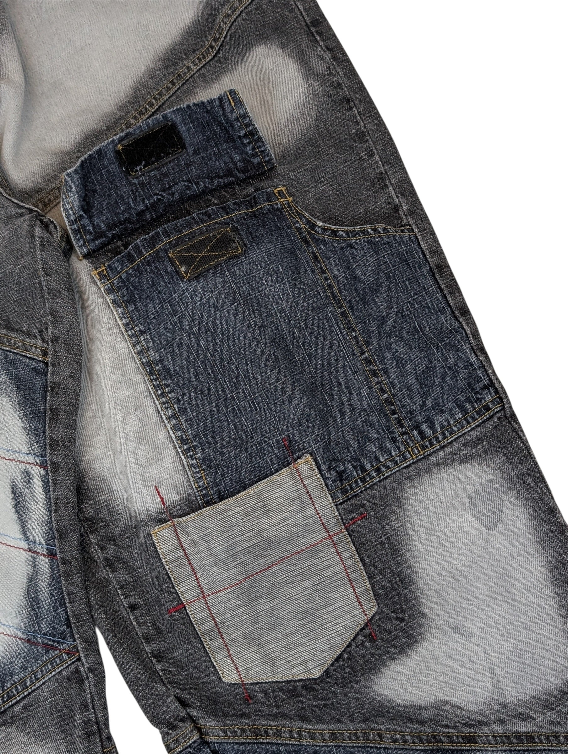 Vintage Spodnie Baggy Szerokie Faded Noiz Jeans Jeansy hip-hop rap y2k