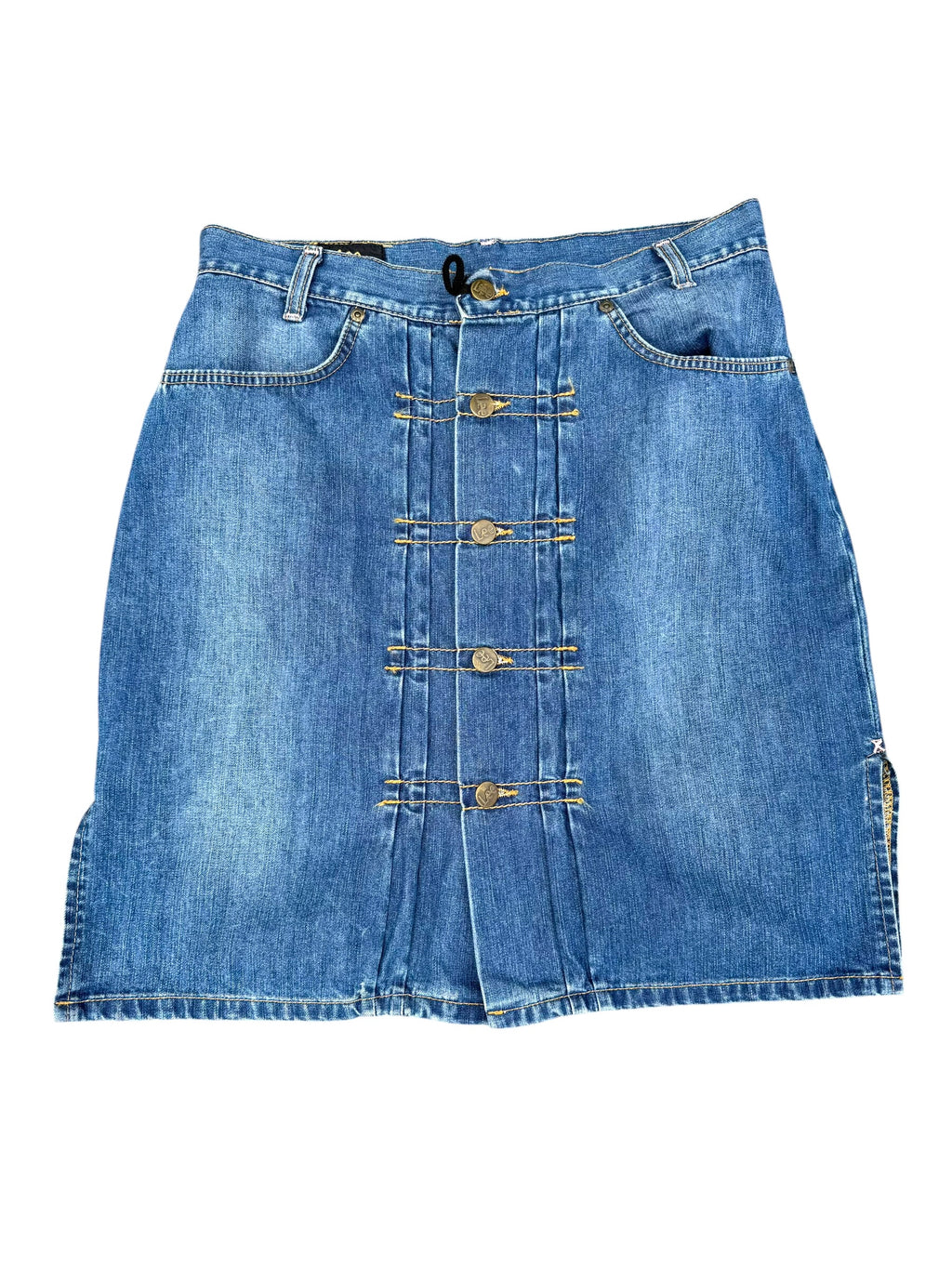 Lee Vintage 90s rozpinana spódnica jeansowa dżinsowa Mini Sexy