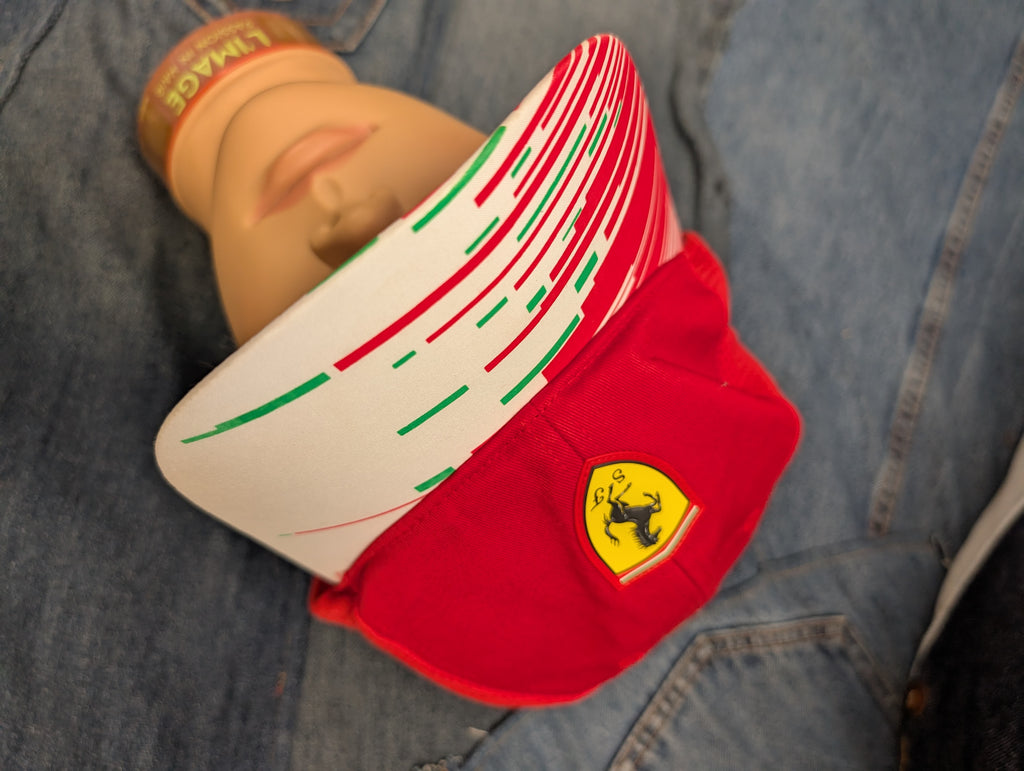Puma Vintage Ferrari Czerwona Red Czapka z daszkiem dad hat cap racing 2000s