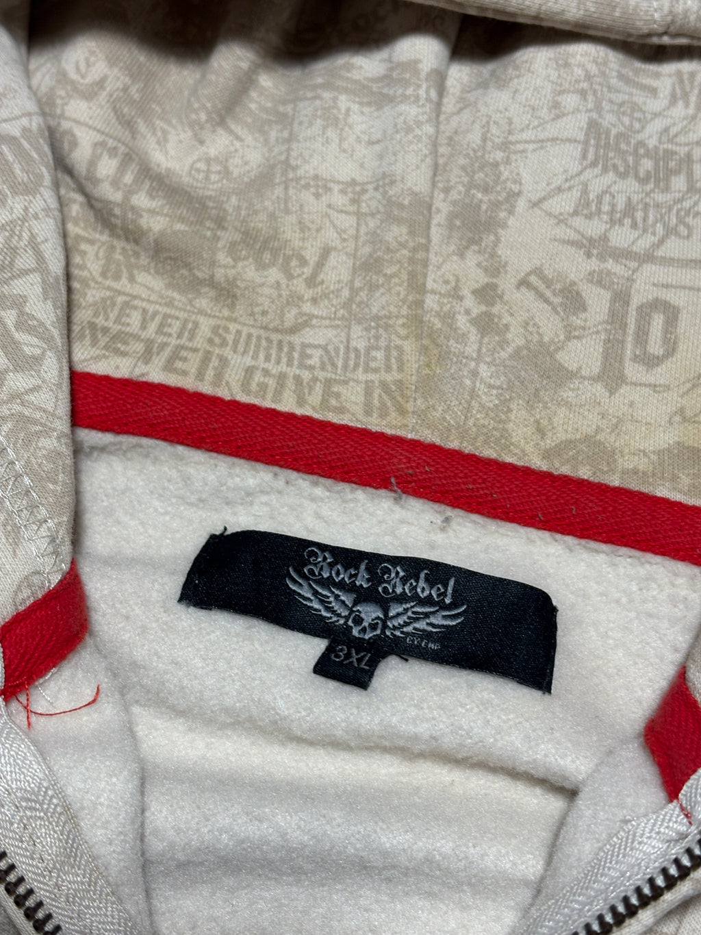 2000s Rock Rebel zip up hoodie bluza ropzinana metal affliction style skull