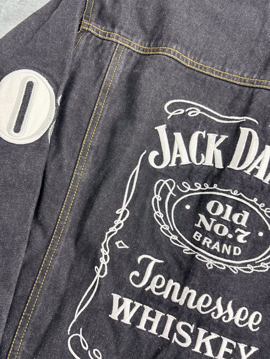 Jack Daniel’s 07 Racing Trucker Denim Jacket JH Design Vintage Kurtka Jeansowa 2000s y2k