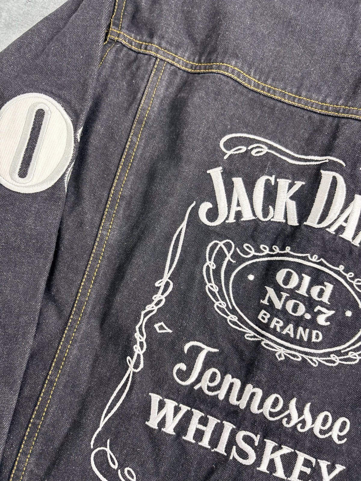Jack Daniel’s 07 Racing Trucker Denim Jacket JH Design Vintage Kurtka Jeansowa 2000s y2k